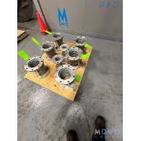 (3) NEW METRAFLEX FLANGED FLEXIBLE METAL HOSE AND PUMP CONNECTOR WITH CORRUGATED HOSE AND BRAID (IN