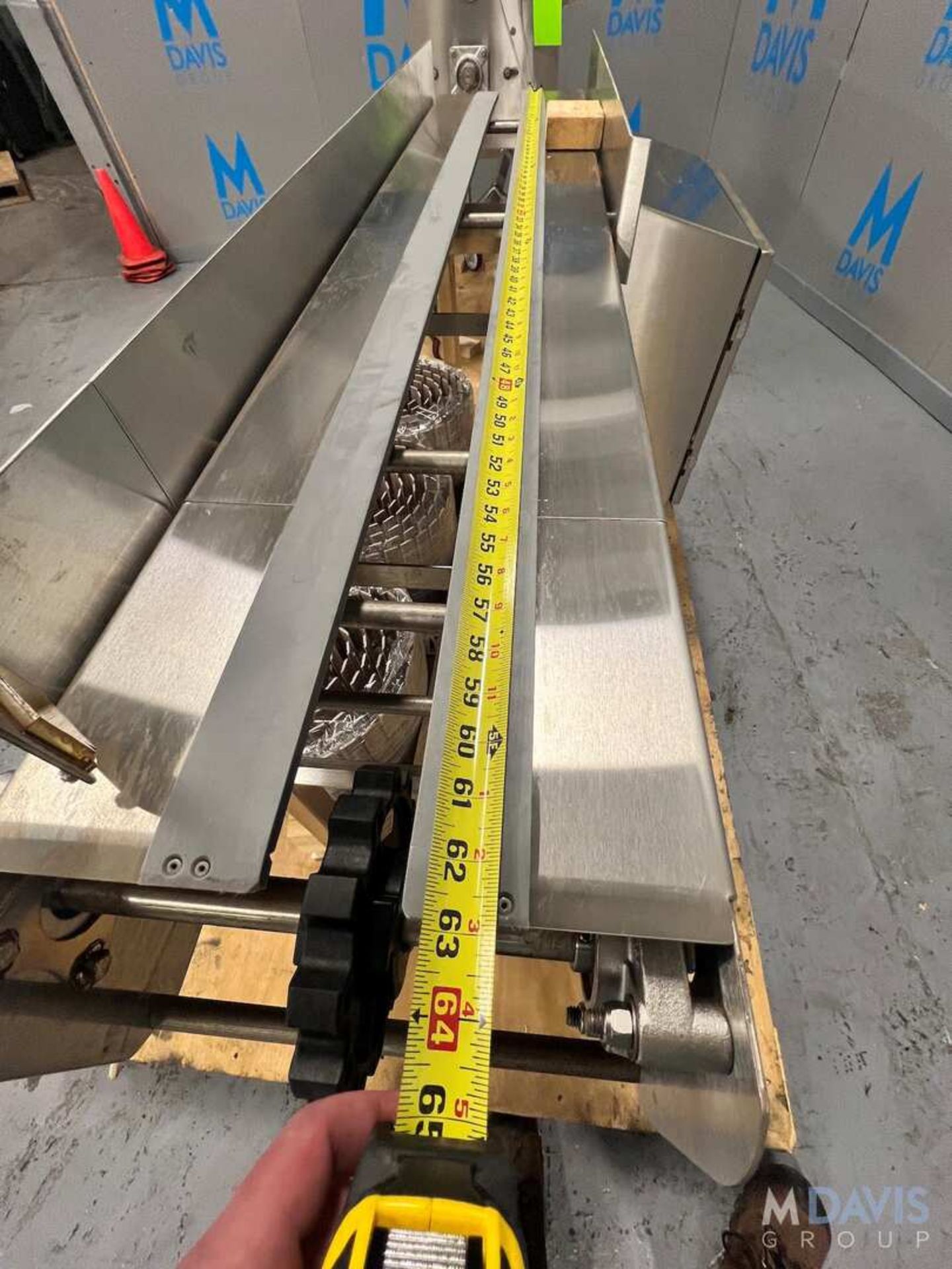 STRAIGHT SECTION OF B OSTON CONVEYOR WITH (3) ROLLS OF INTRALOX STYLE CONVEYOR, APPROX. 63 IN. L X 1 - Image 5 of 7