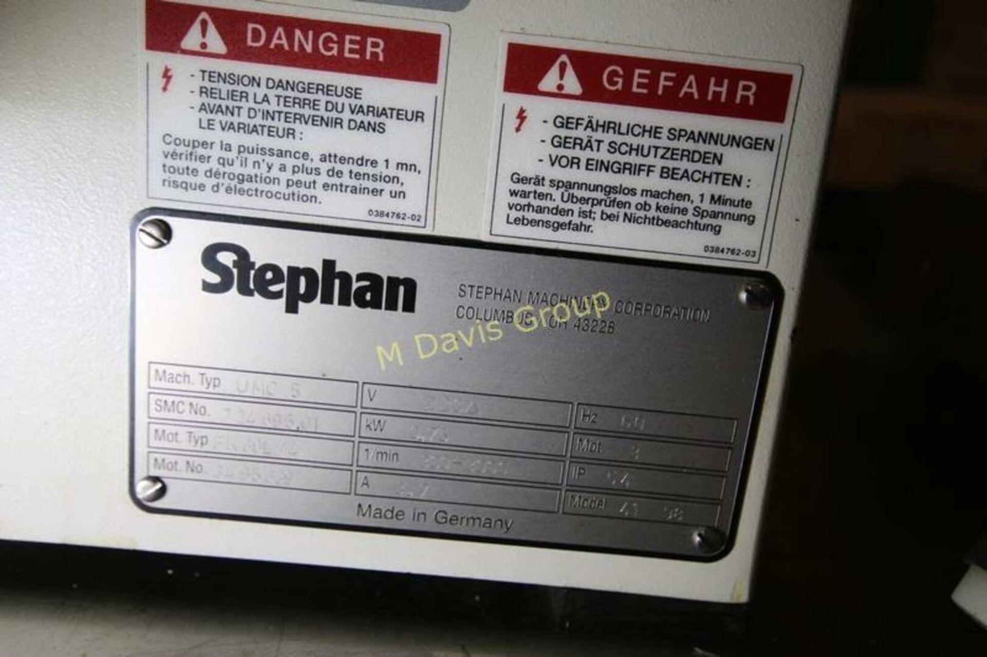 Stephan Universal Laboratory Machine Mixer, Type UMC 5, Model 41 98, SN 724695.01, 220V (INV#96744) - Image 3 of 5