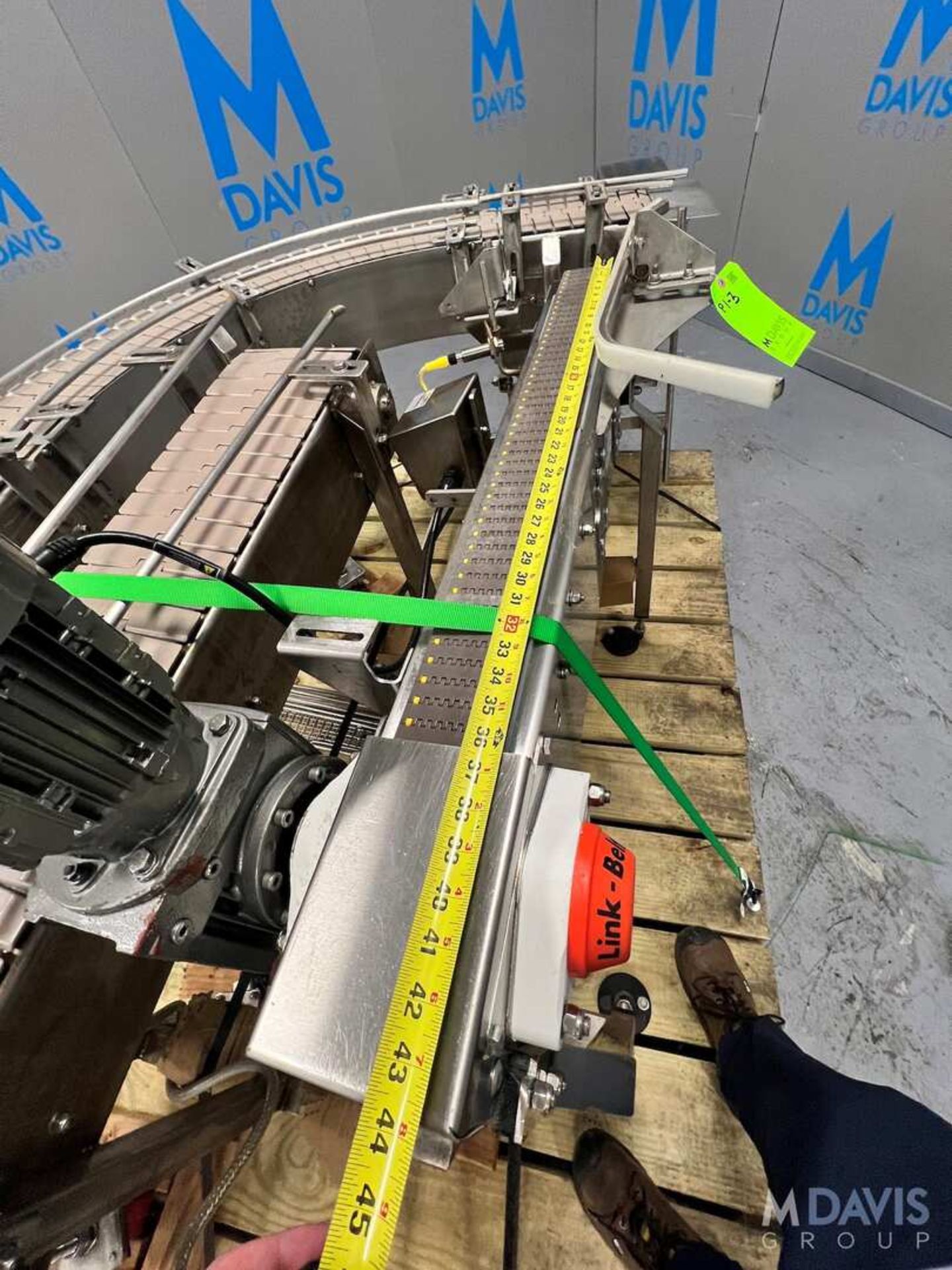 (3) SECTIONS OF CONVEYOR (2) STRAIGHT AND (1) 90 DEGREE, 90 DEGREE APPROX. 90 IN. LX 8 IN. W, STRAI - Image 18 of 25