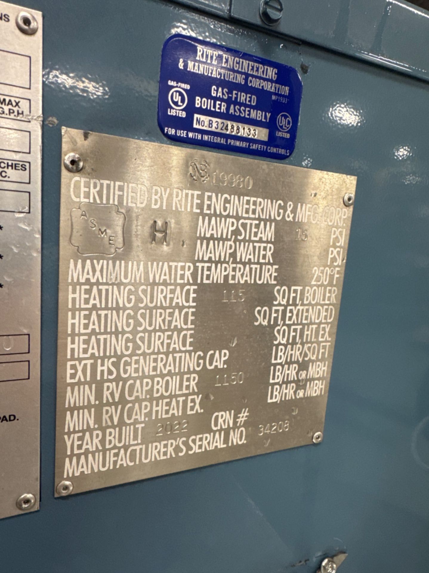 2022 Rite Steam Boiler - Image 9 of 9