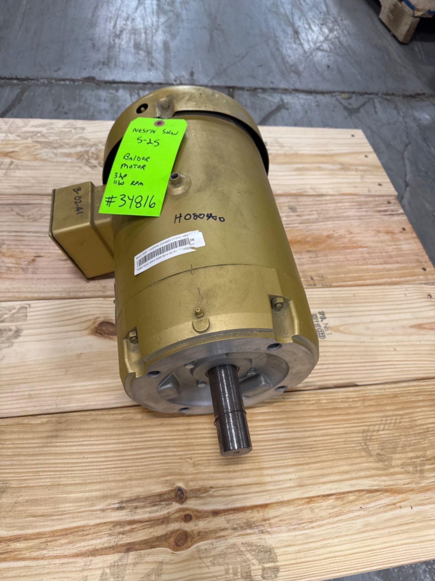 BALDOR 3 HP MOTOR