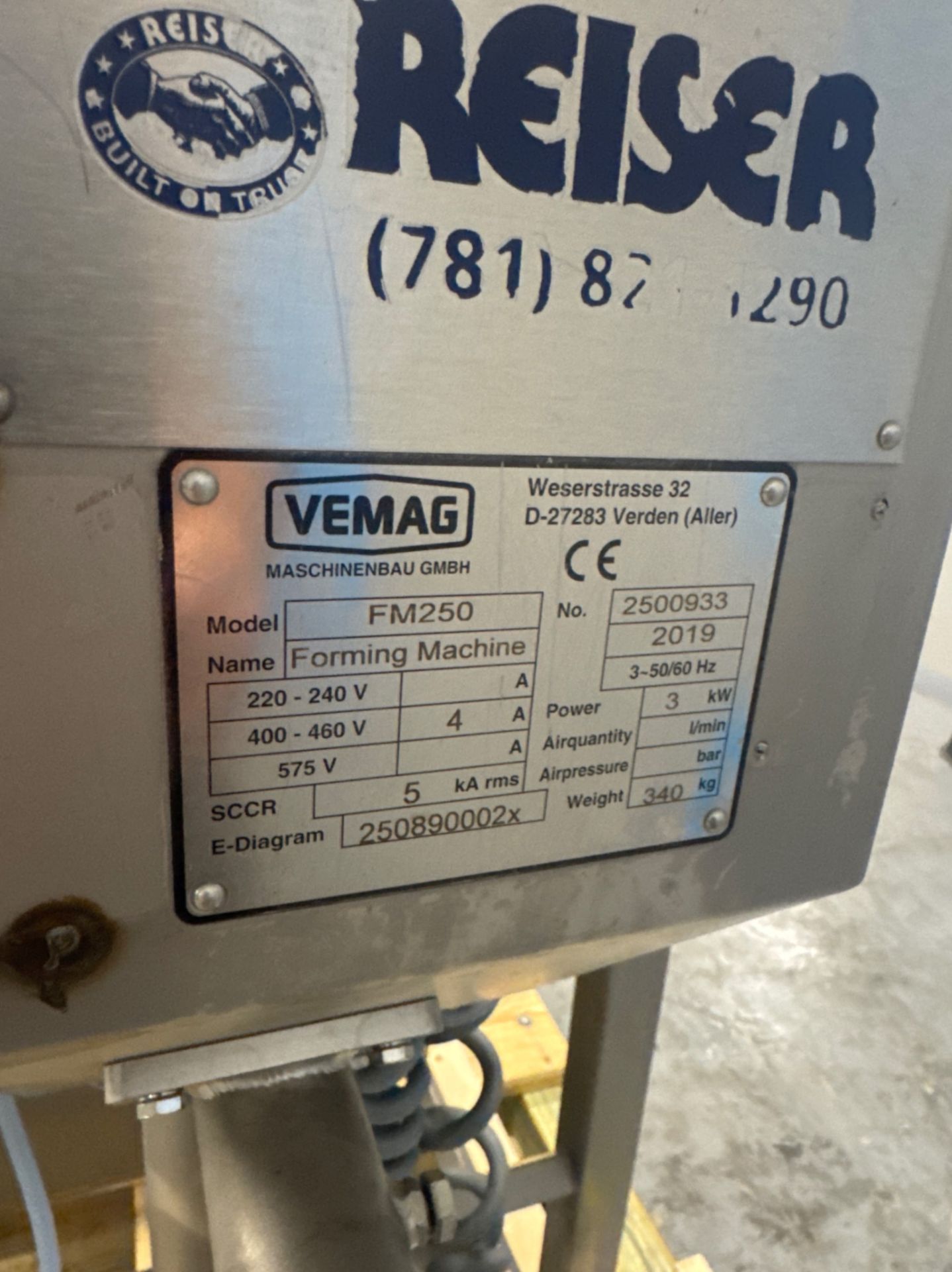 VEMAG PATTY FORMING MACHINE - Image 10 of 11