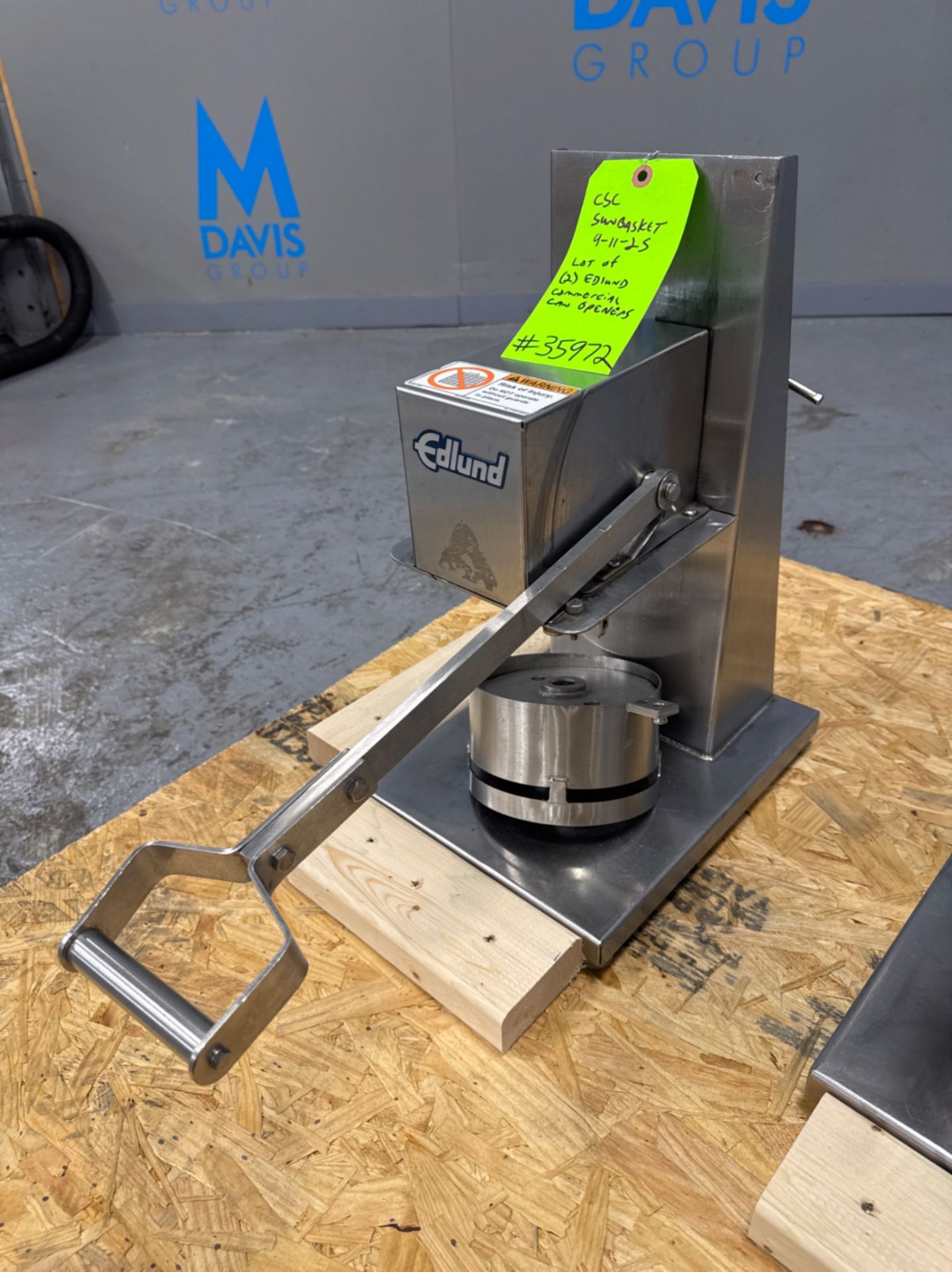 LOT OF (2) EDLUND S/S COMMERCIAL CAN OPENERS - Image 3 of 6