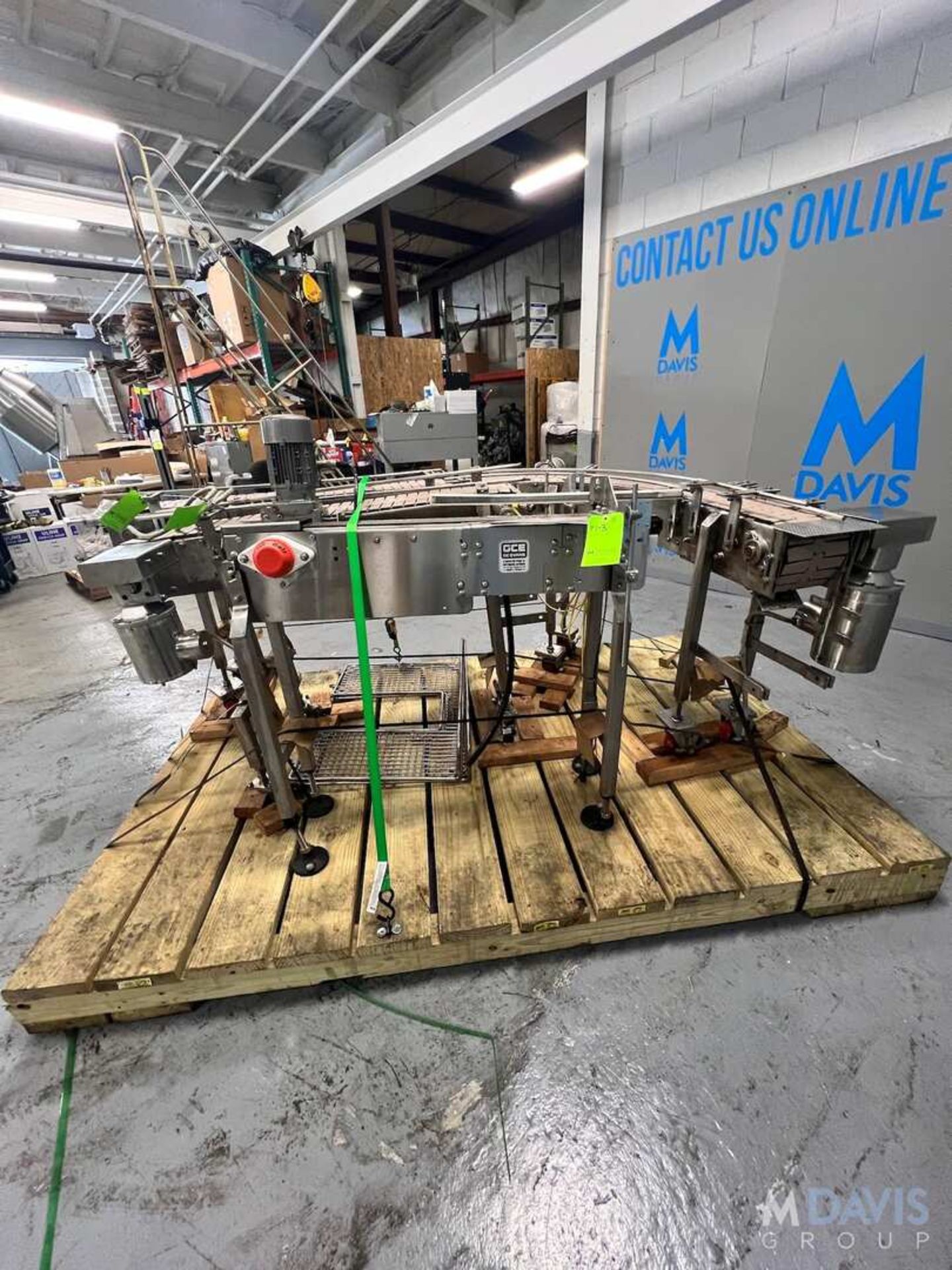 (3) SECTIONS OF CONVEYOR (2) STRAIGHT AND (1) 90 DEGREE, 90 DEGREE APPROX. 90 IN. LX 8 IN. W, STRAI - Image 19 of 25