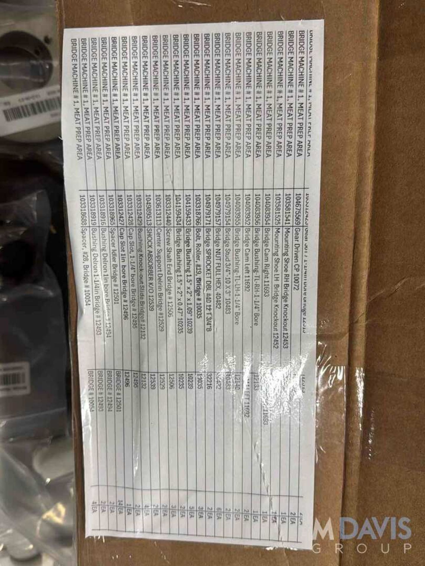 BRIDGE PATTY FORMER PARTS FOR #1 (MEAT PREP AREA) - Image 12 of 16