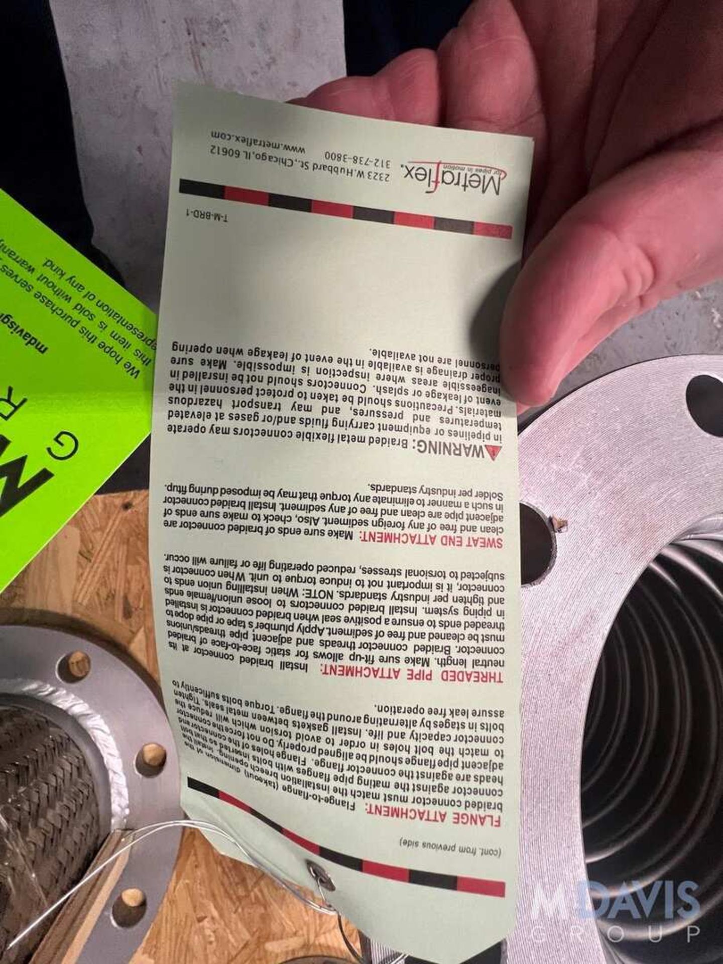 (3) NEW METRAFLEX FLANGED FLEXIBLE METAL HOSE AND PUMP CONNECTOR WITH CORRUGATED HOSE AND BRAID (IN - Image 4 of 7