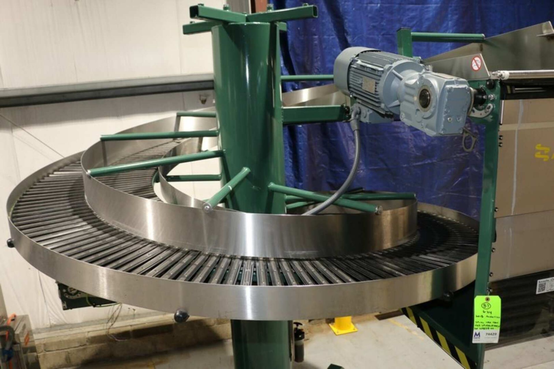 2018 Ambaflex Spiral Case Conveyor, Model SPIRALVEYOR SV, SN 60859-01, 3 Tier, 24" W Belt with Divid - Image 3 of 6