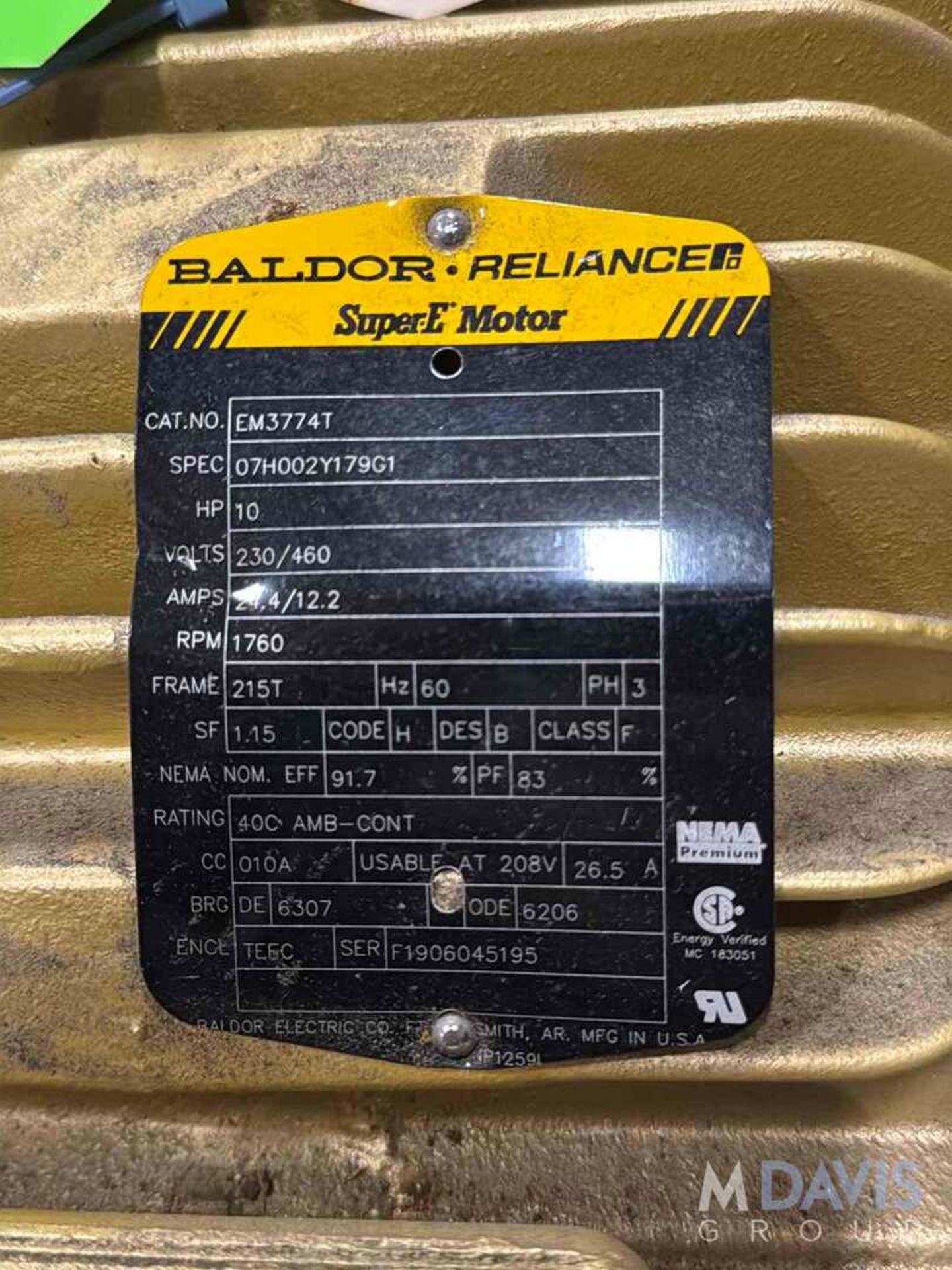 BRIDGE PATTY FORMER DRIVES & MOTORS FOR #3 - Image 9 of 11