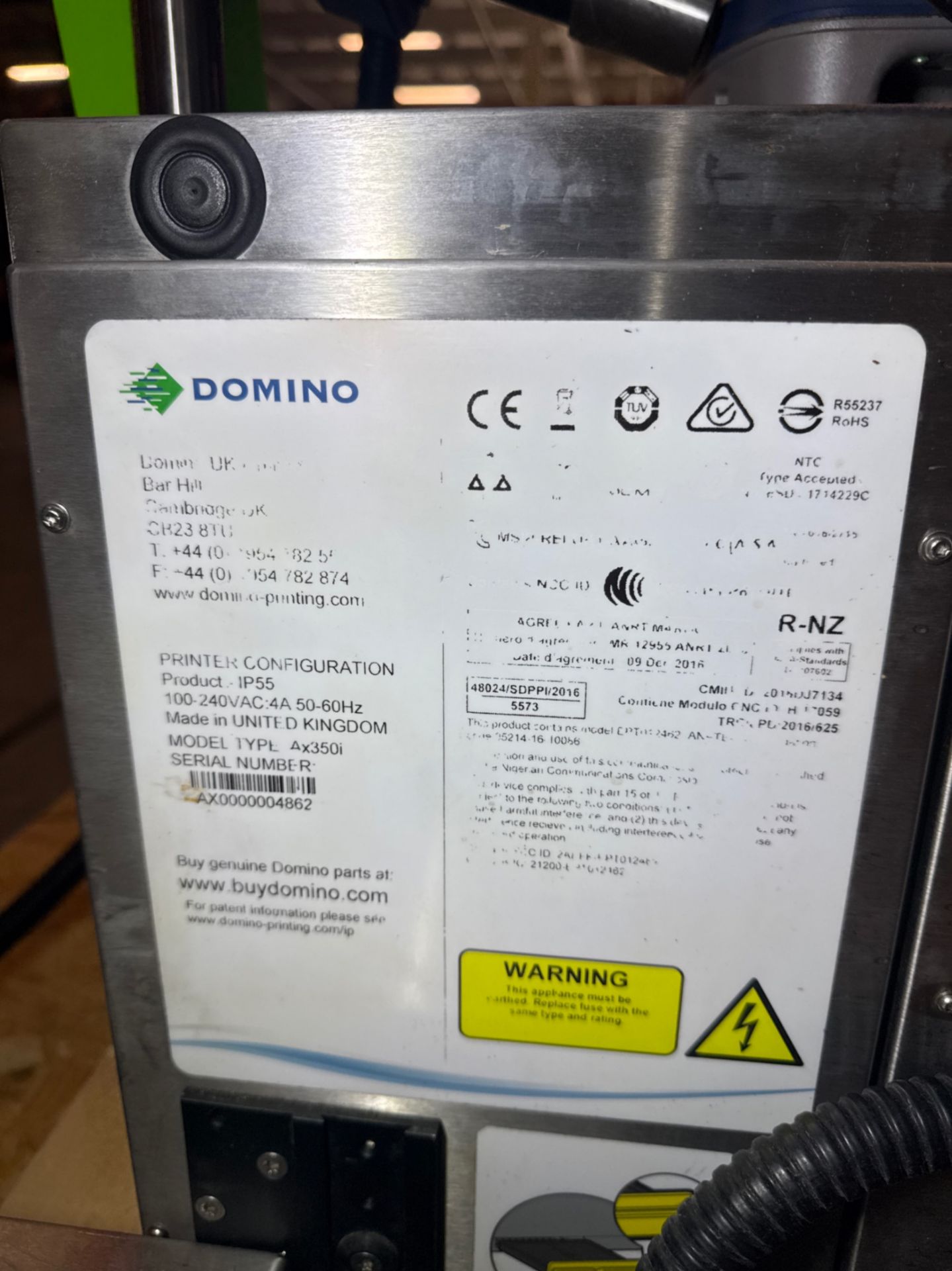 DOMINO INK JET CODER - Image 6 of 6