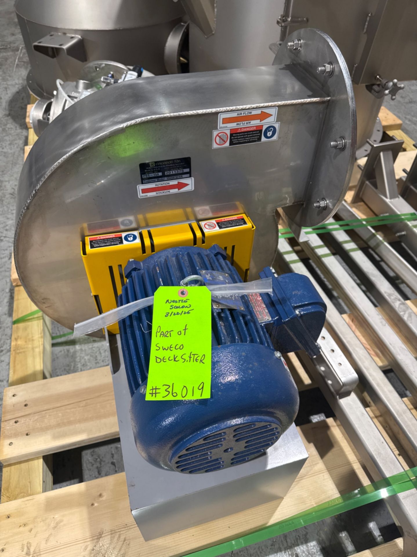 Sweco 46 S/S Deck Sifter with Flexicon Bag Dump Station with Dust Collection System - Image 19 of 29