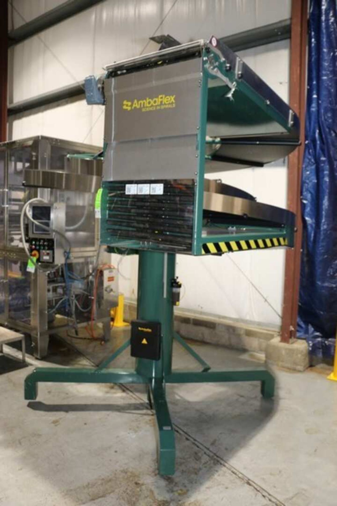 2018 Ambaflex Spiral Case Conveyor, Model SPIRALVEYOR SV, SN 60859-01, 3 Tier, 24" W Belt with Divid - Image 2 of 6