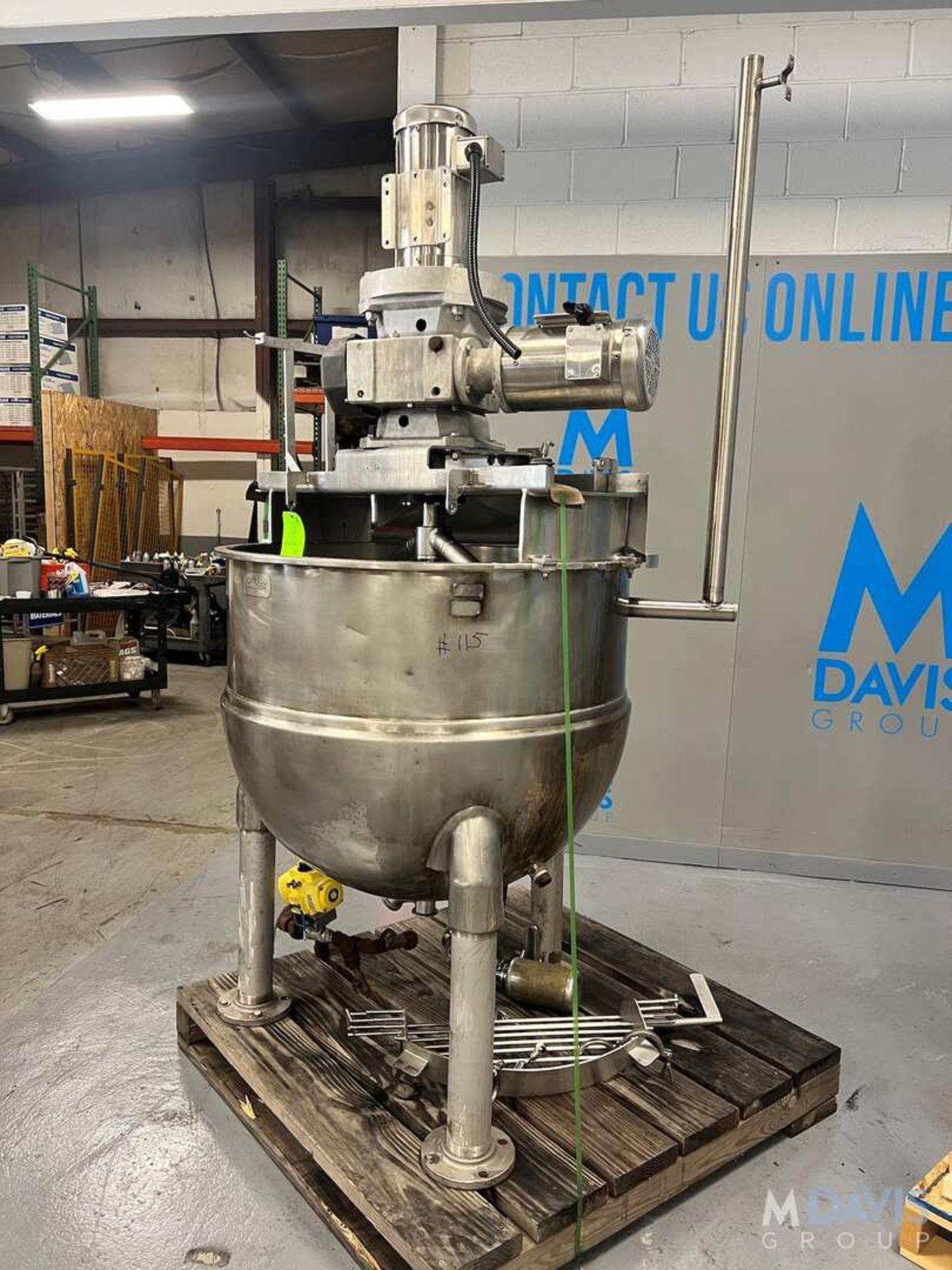 GROEN S/S DUAL MOTION JACKETED KETTLE, SWEEP SCRAPE AGITATION AND PROP STYLE AGITATION (INVENTORY # - Image 12 of 27