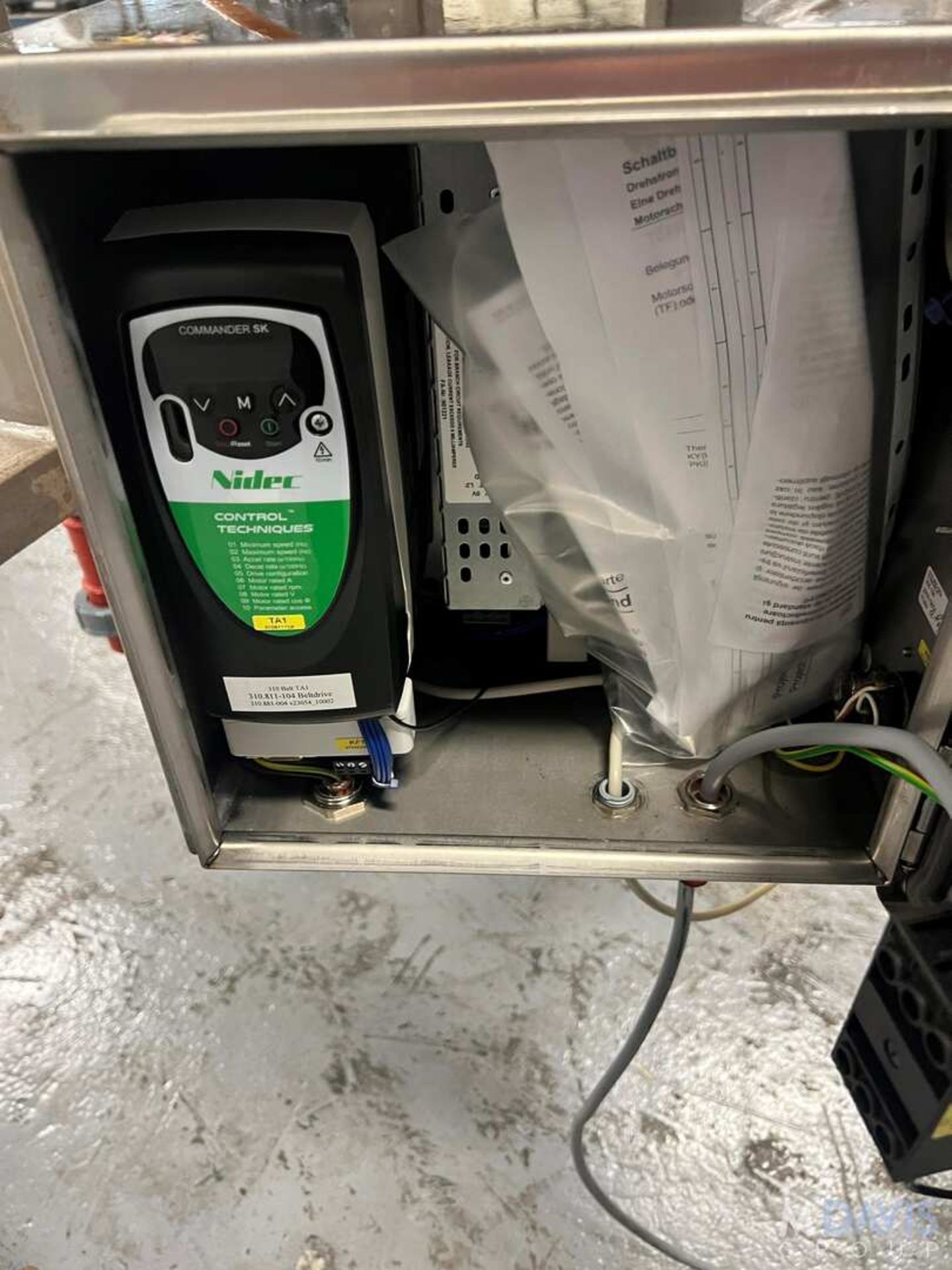 2019 REISER VEMAG 90 DEGREE CONVEYOR BELT, MODEL 712, S/N 7120255, APPROX. 23 IN. L X 12 IN. W BELT, - Image 4 of 9