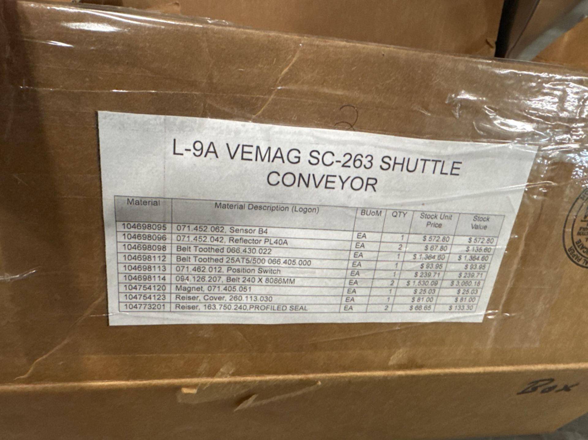 VEMAG SHUTTLE CONVEYOR PARTS - Image 9 of 12