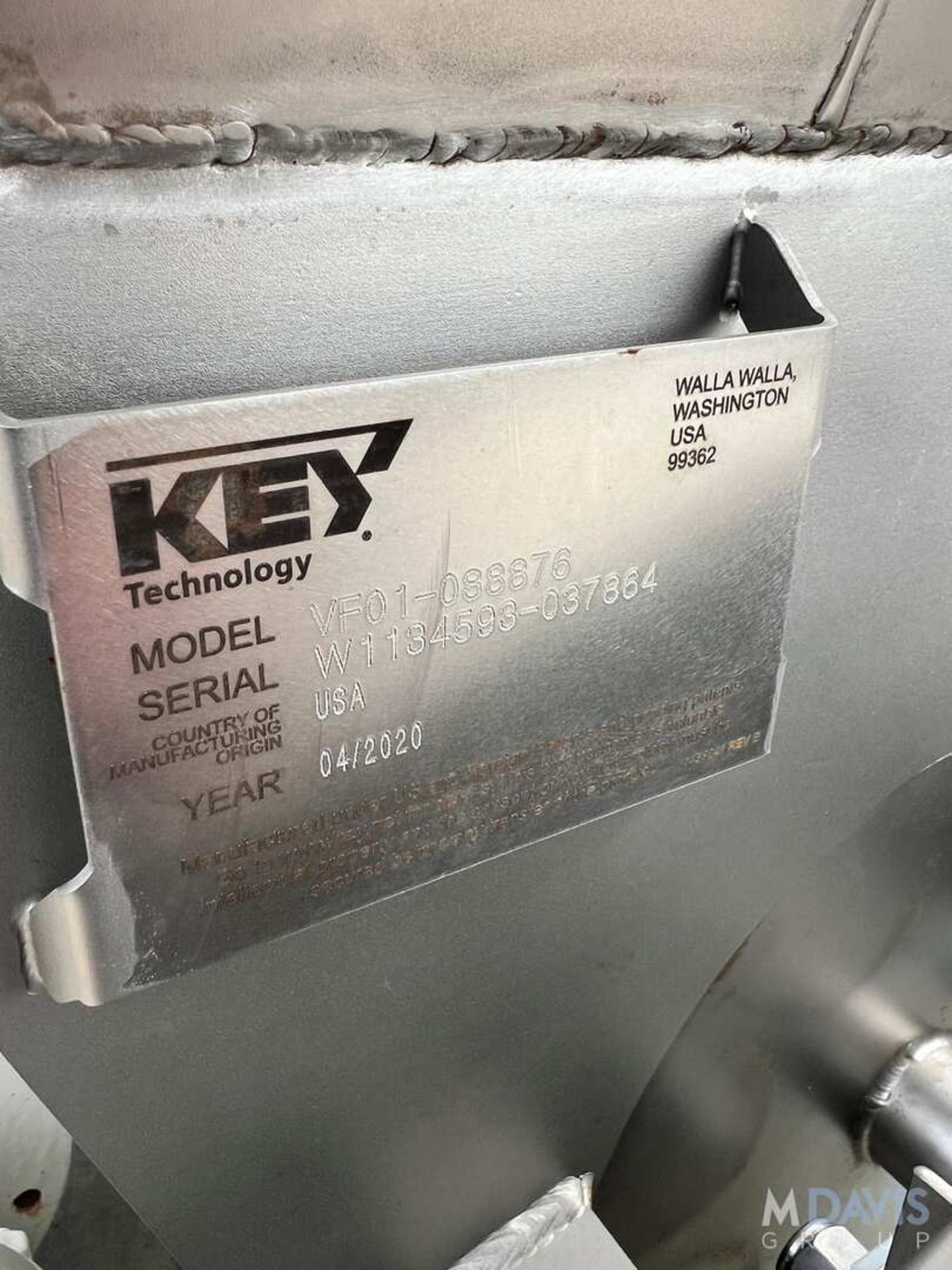 2020 KEY TECHNOLOGIES VIBRATORY CONVEYOR WITH VISION INSPECTION SYSTEM, MODEL SH01-088663, S/N W1134 - Image 10 of 26