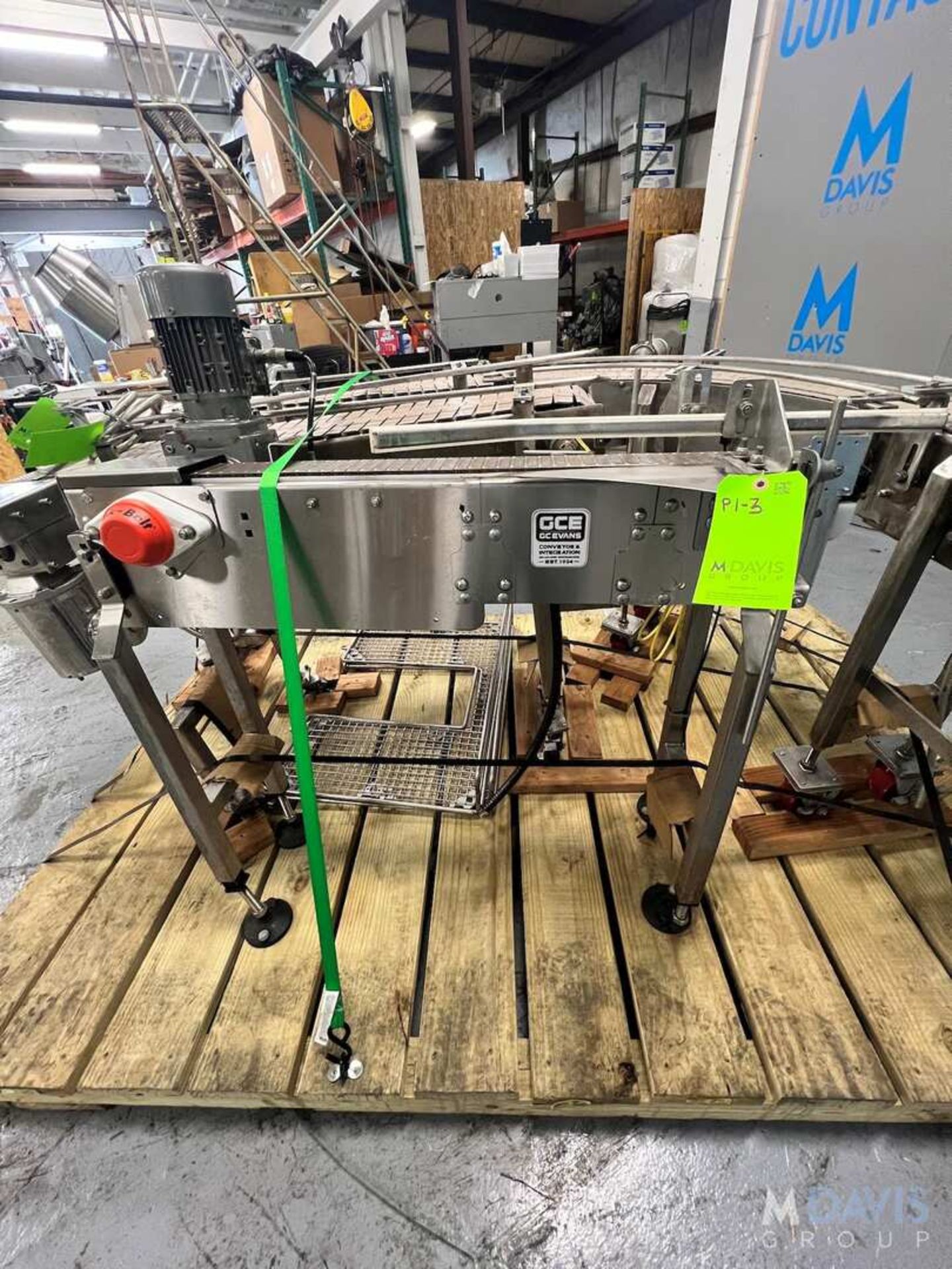 (3) SECTIONS OF CONVEYOR (2) STRAIGHT AND (1) 90 DEGREE, 90 DEGREE APPROX. 90 IN. LX 8 IN. W, STRAI - Image 9 of 25