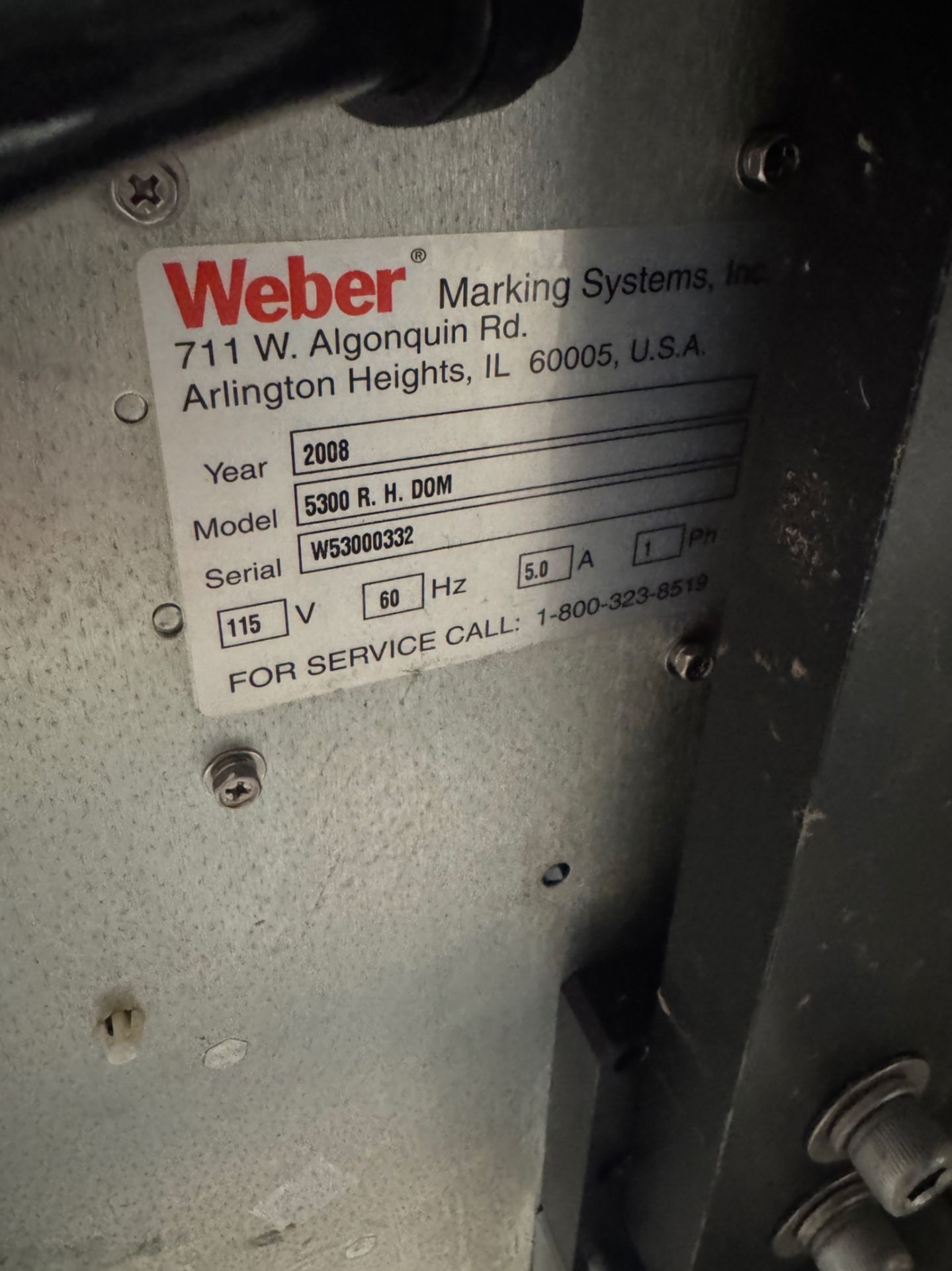WEBER ROLL FED LABELER - Image 8 of 8