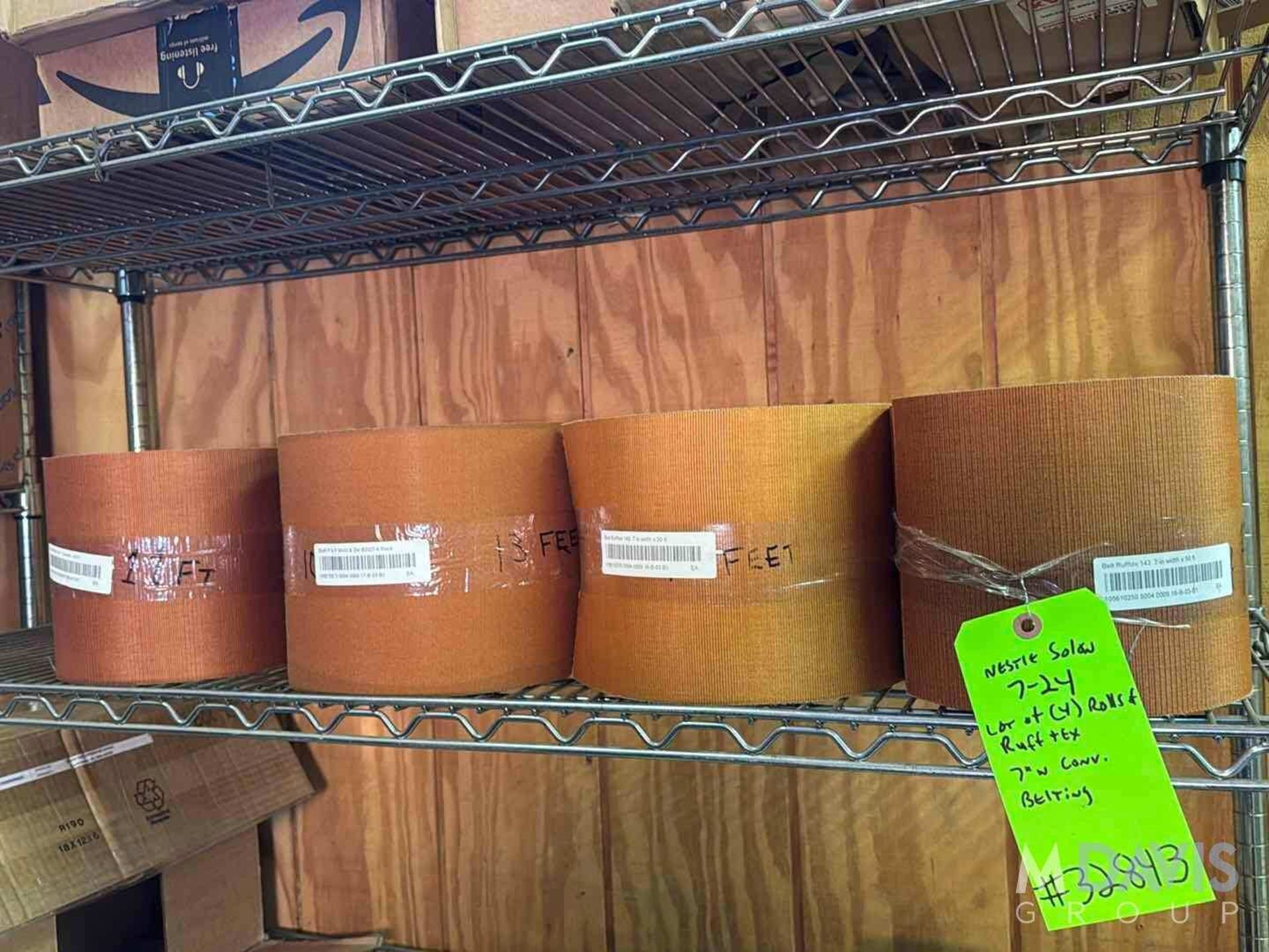 LOT OF (4) ROLLS OF RUFFTEX 7 CONVEYOR BELTING