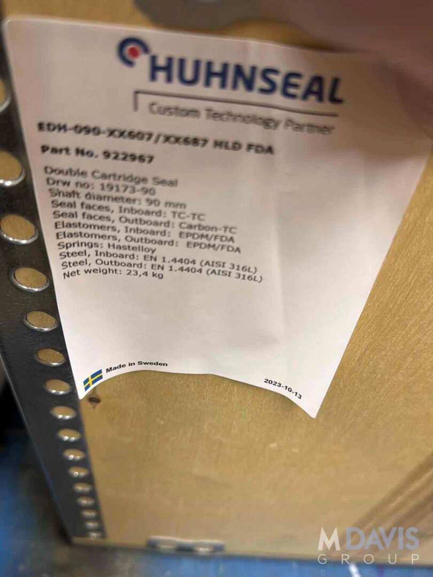 LOT OF (4) NEW HUHNSEAL SIEFER EMULSIFIER SEALS - Image 7 of 10
