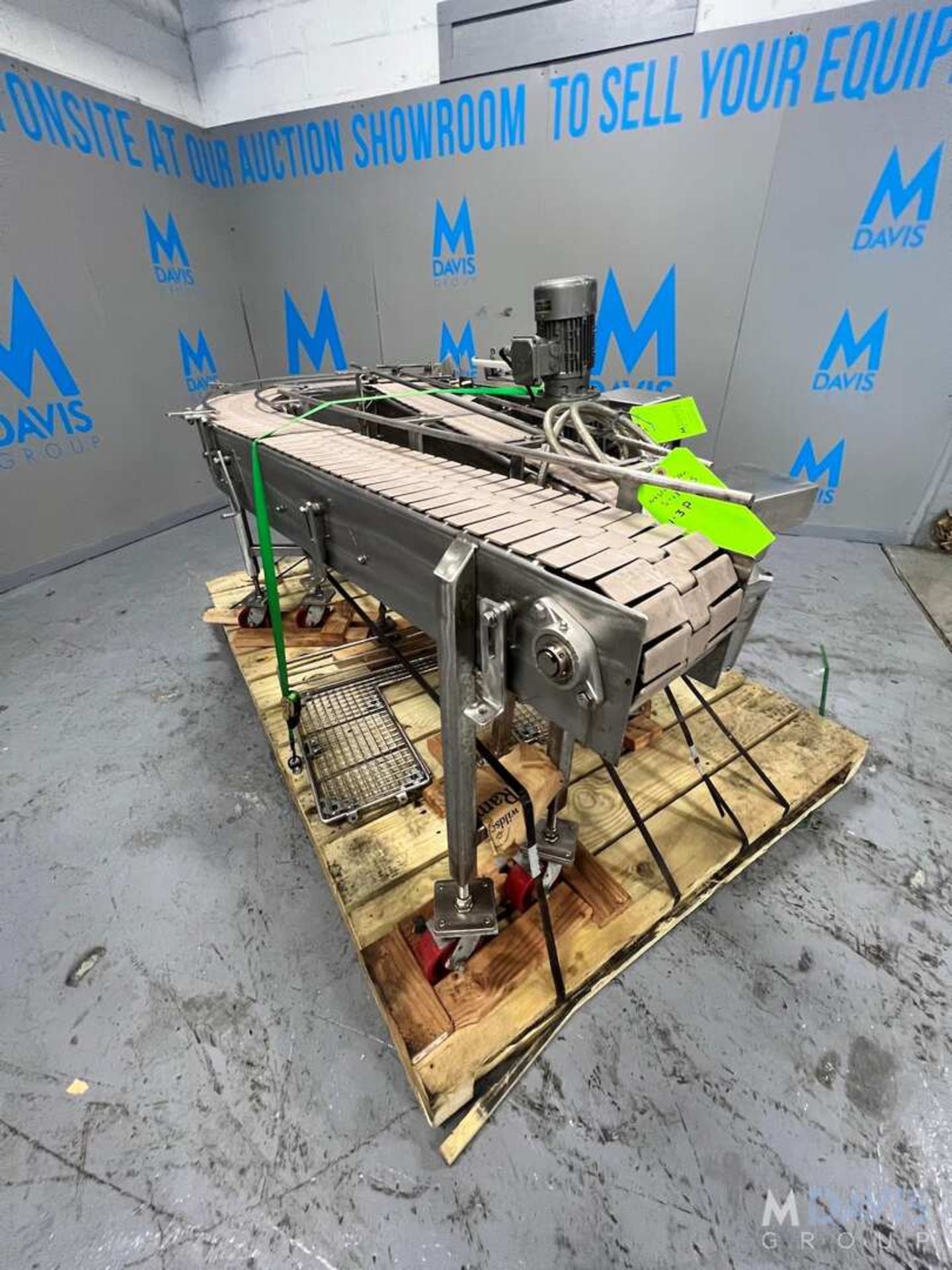 (3) SECTIONS OF CONVEYOR (2) STRAIGHT AND (1) 90 DEGREE, 90 DEGREE APPROX. 90 IN. LX 8 IN. W, STRAI - Image 17 of 25