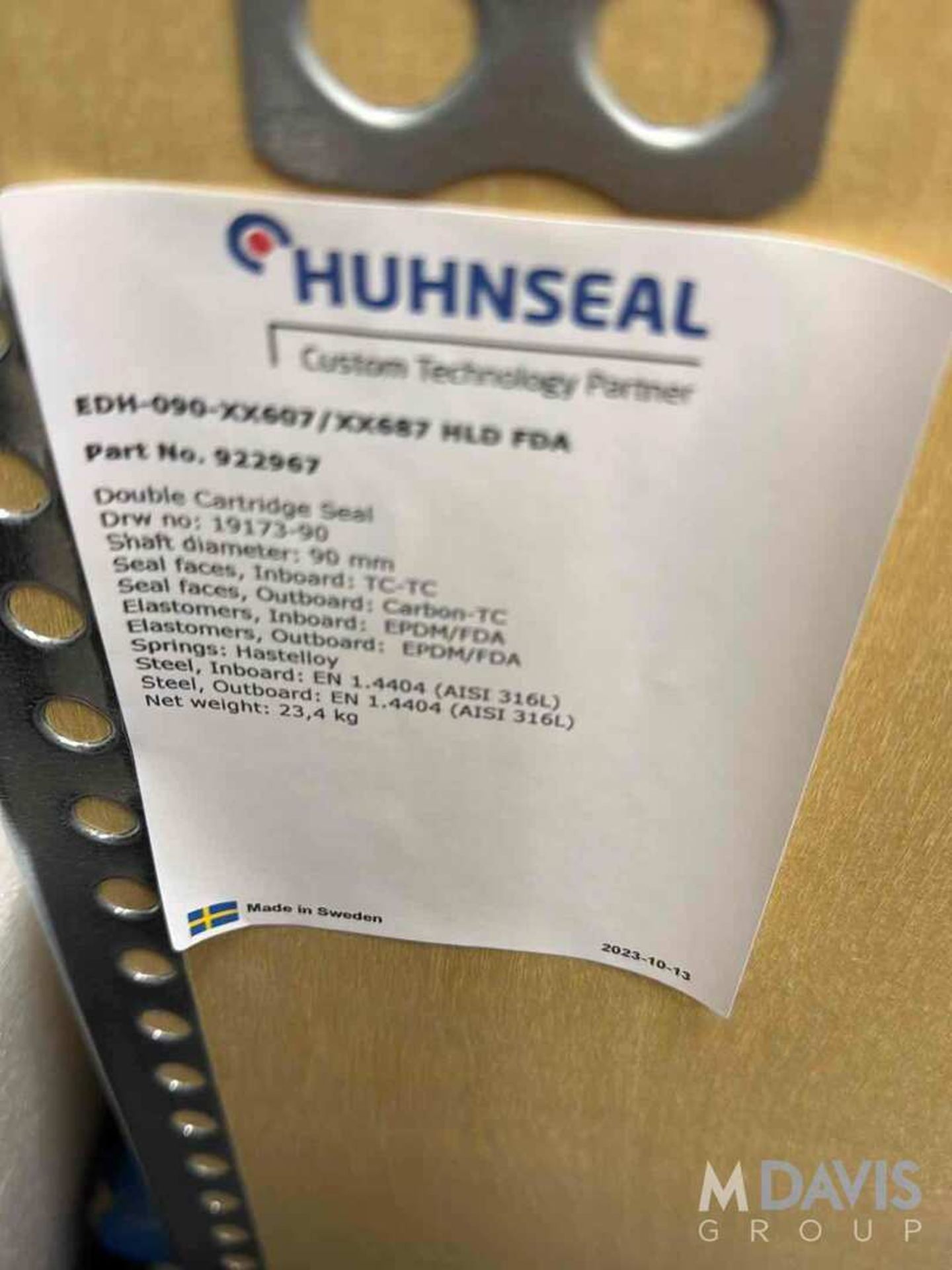 LOT OF (4) NEW HUHNSEAL SIEFER EMULSIFIER SEALS - Image 8 of 10