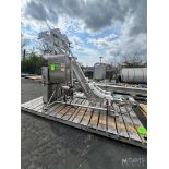 HARRIS PORTABLE S/S INCLINE CONVEYOR, MODEL H-V-I-14-65, S/N 80895-1, WITH RULMECA MOTORIZED 138LS P