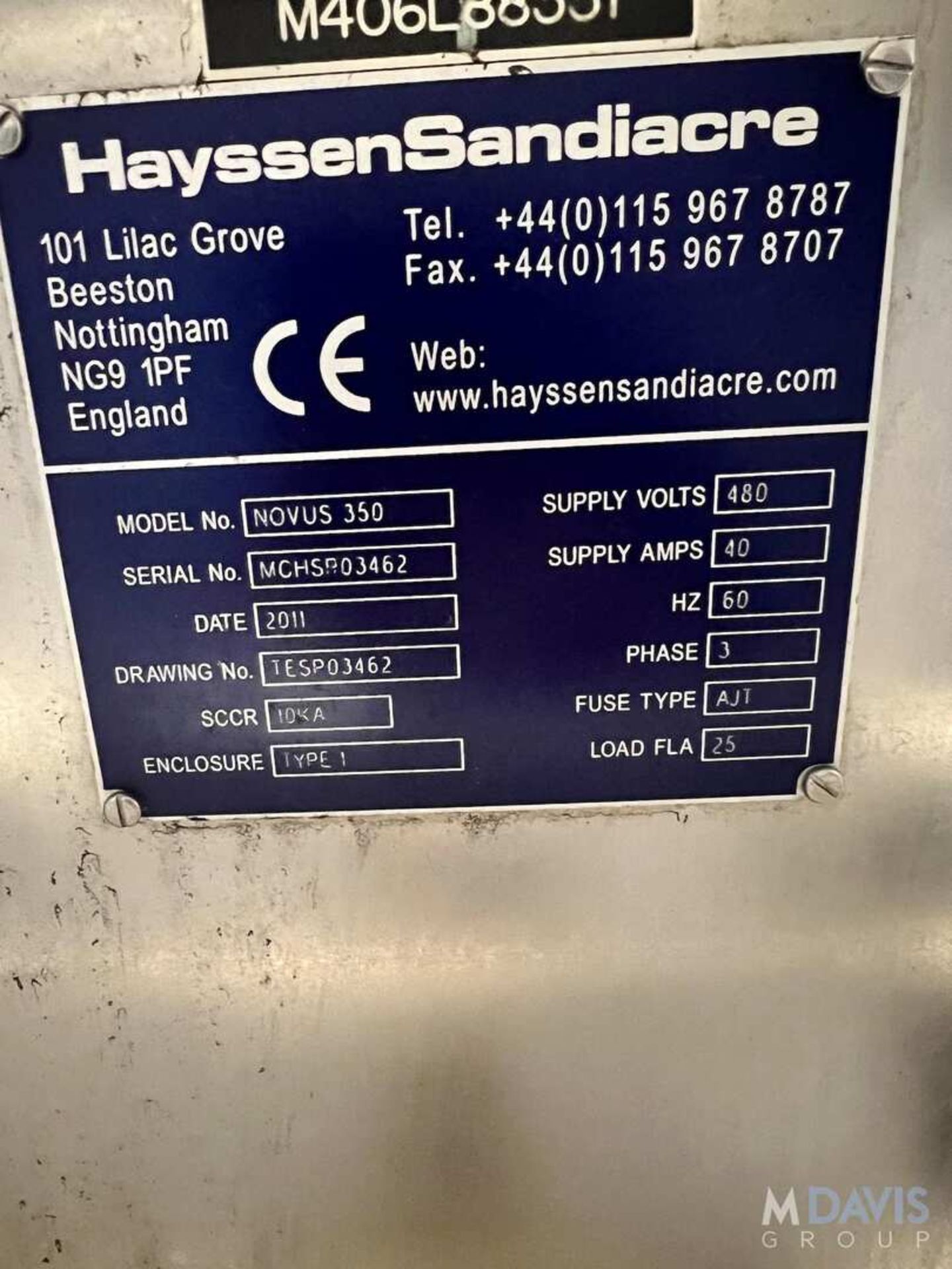 BARRY-WEHMILLER HAYSSEN SANDIACRE VERTICAL FORM FILL SEAL BAGGER, MODEL NOVUS 350, S/N MCHSP03462 ( - Image 13 of 18