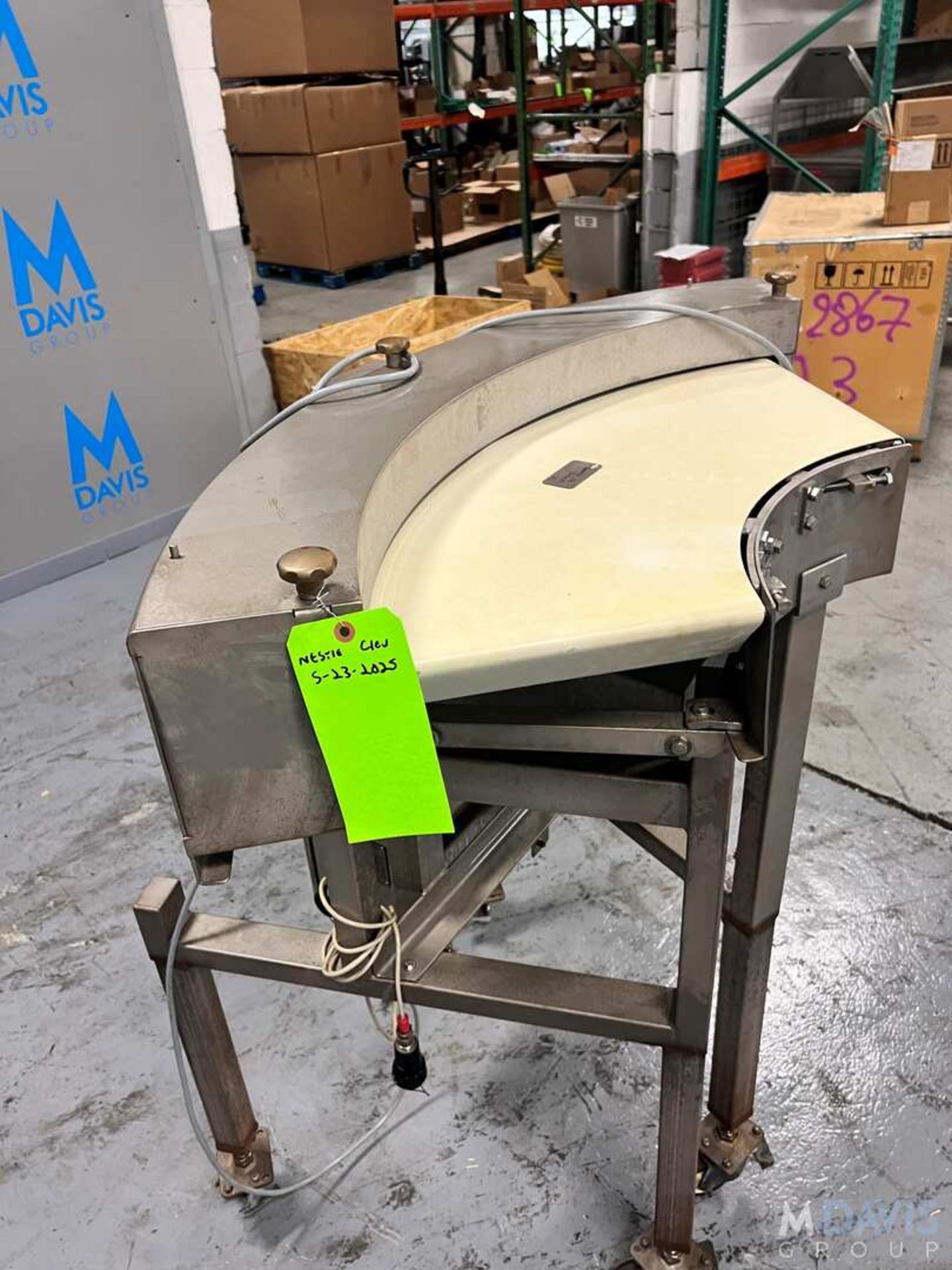 2019 REISER VEMAG 90 DEGREE CONVEYOR BELT, MODEL 712, S/N 7120255, APPROX. 23 IN. L X 12 IN. W BELT, - Image 6 of 9
