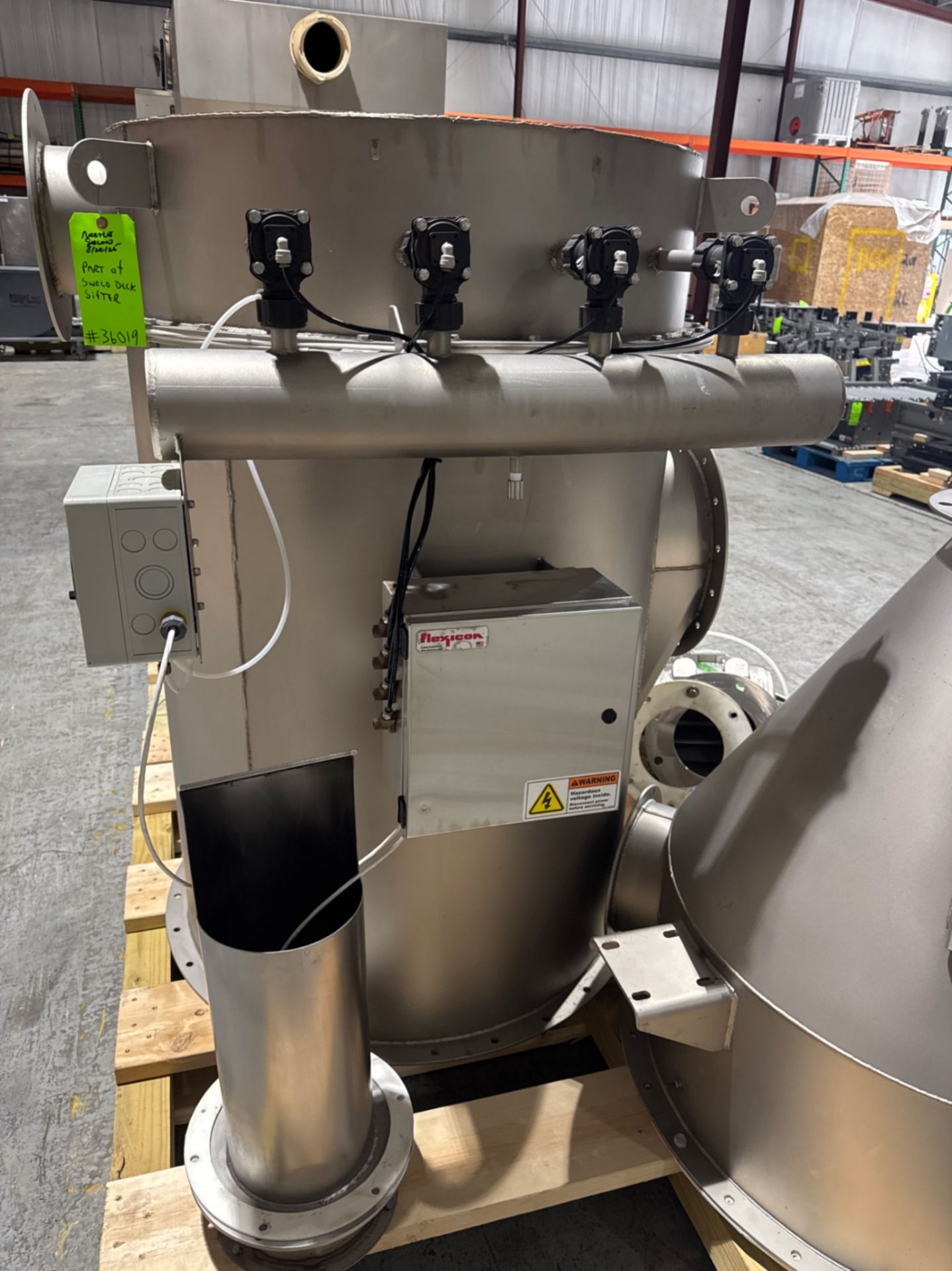 Sweco 46 S/S Deck Sifter with Flexicon Bag Dump Station with Dust Collection System - Image 27 of 29