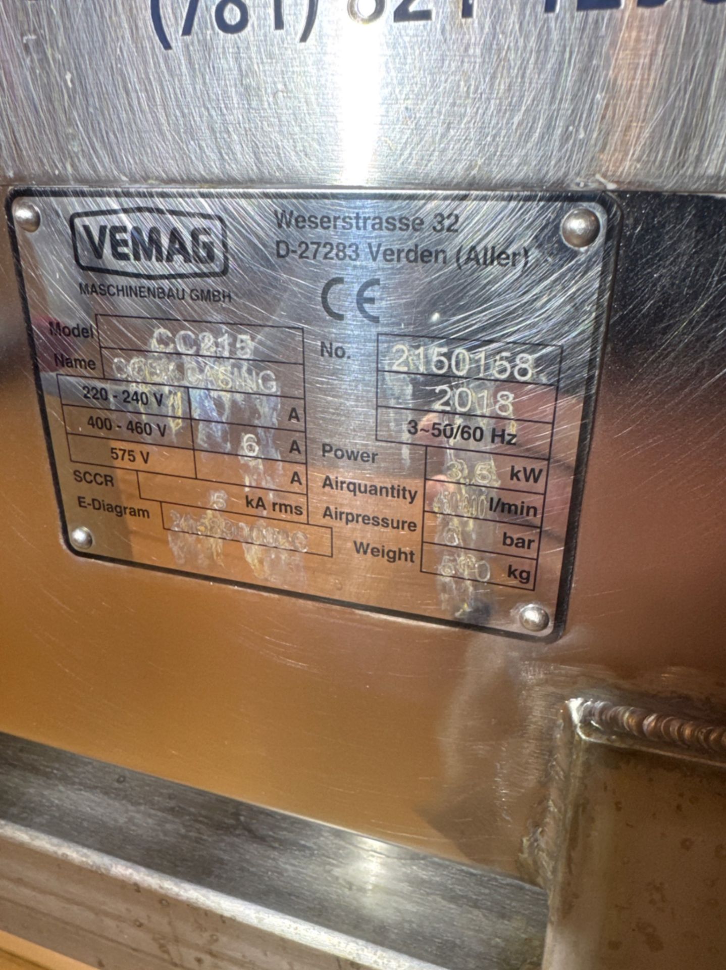 VEMAG ALGINATE CASING MACHINE - Image 11 of 12