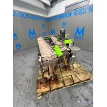 (3) SECTIONS OF CONVEYOR (2) STRAIGHT AND (1) 90 DEGREE, 90 DEGREE APPROX. 90 IN. LX 8 IN. W, STRAI