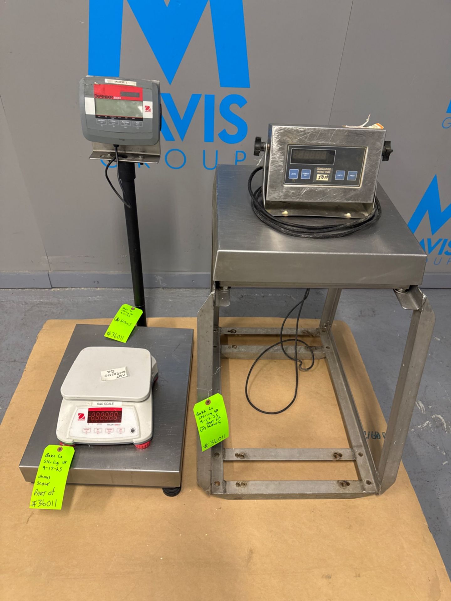 Lot of (3) Ohaus & Pennsylvania S/S Scales