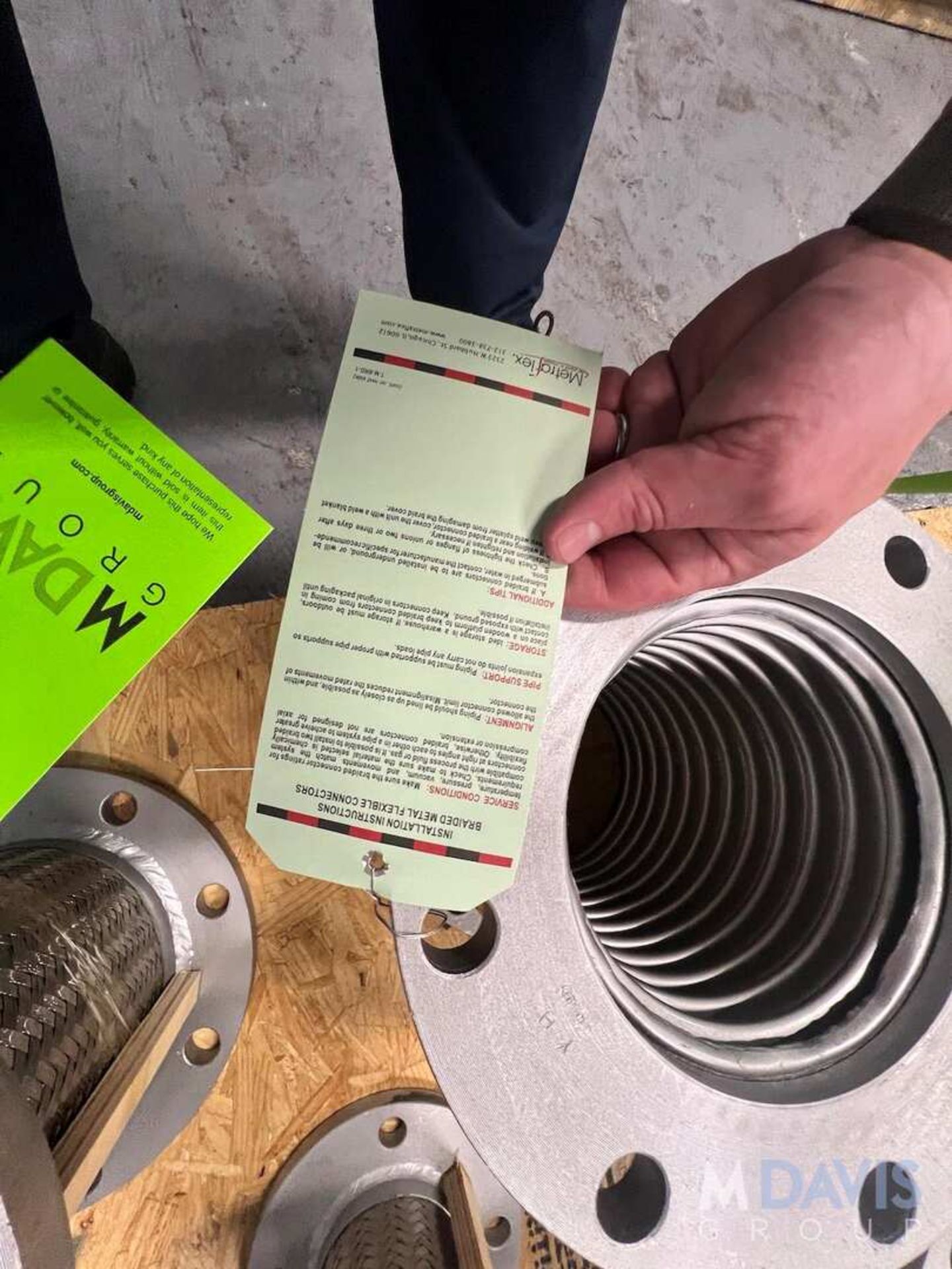 (3) NEW METRAFLEX FLANGED FLEXIBLE METAL HOSE AND PUMP CONNECTOR WITH CORRUGATED HOSE AND BRAID (IN - Image 2 of 7