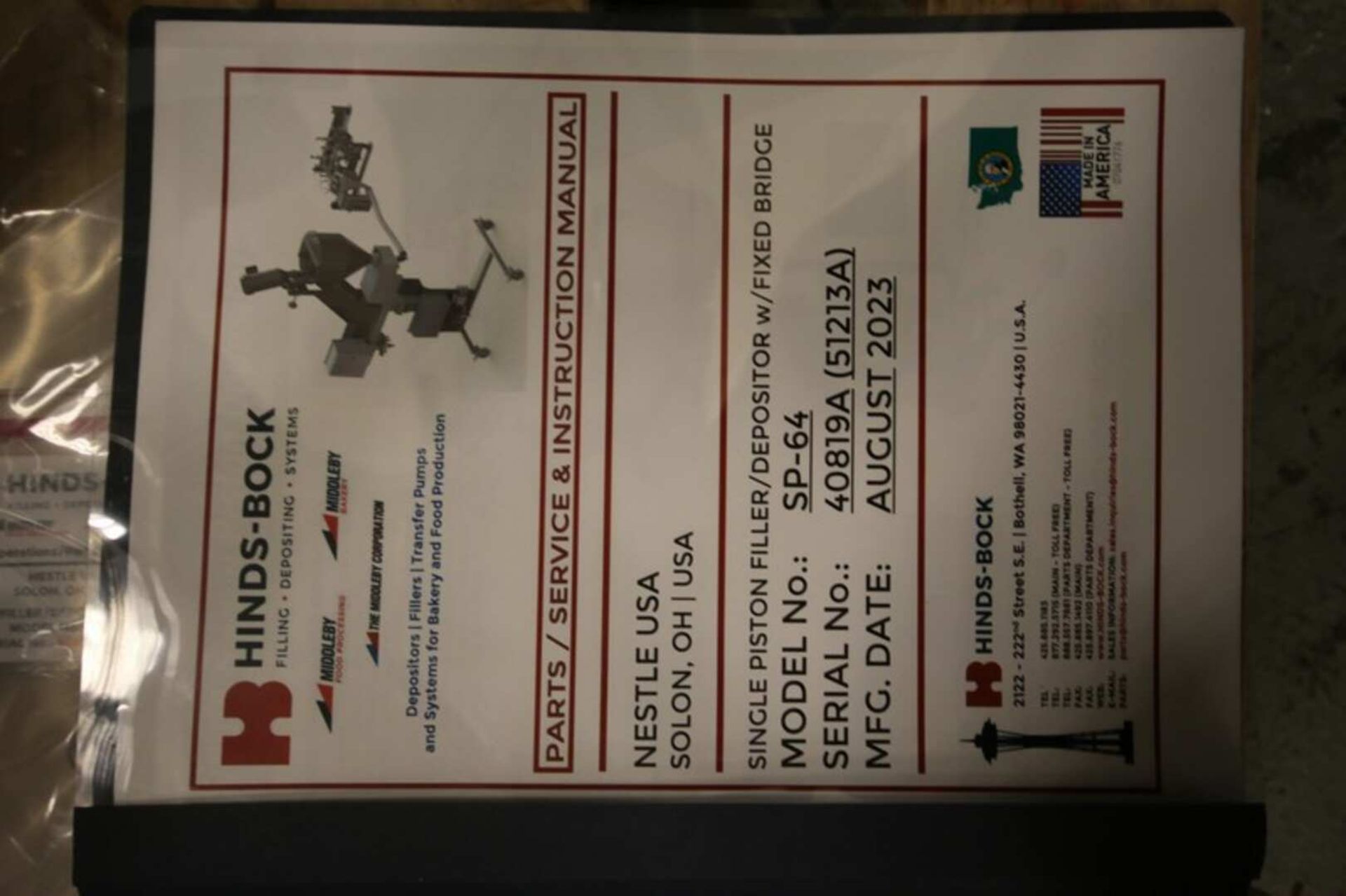 2023 New Hinds Bock S/S Single Piston Filler / - Image 18 of 18