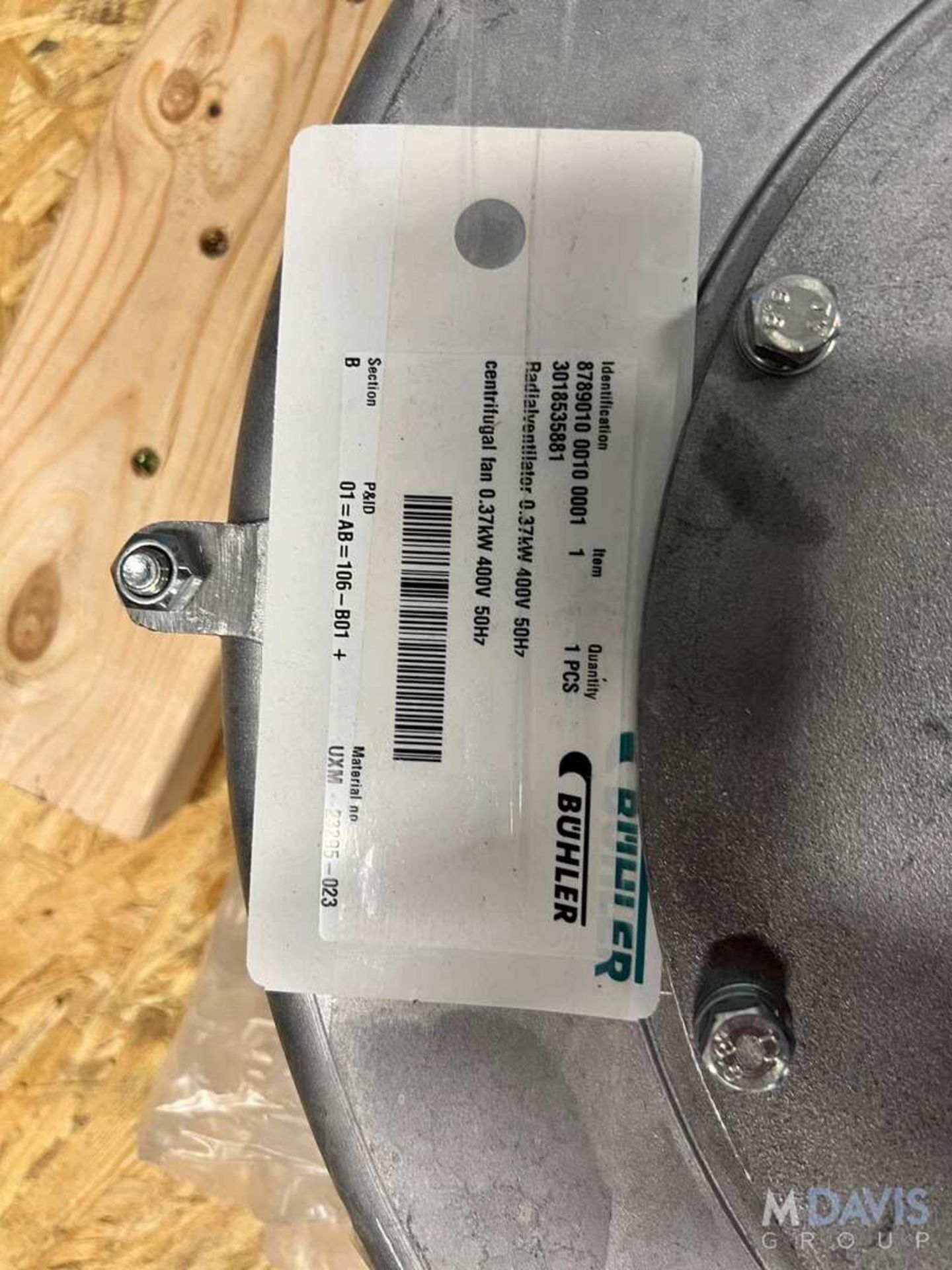 NEW 2020 STAFA WIRZVENTILATOR BLOWER / CENTRIFUGAL FAN, TYPE MKV009-001218-00, S/N 8789970010001, AP - Image 5 of 5