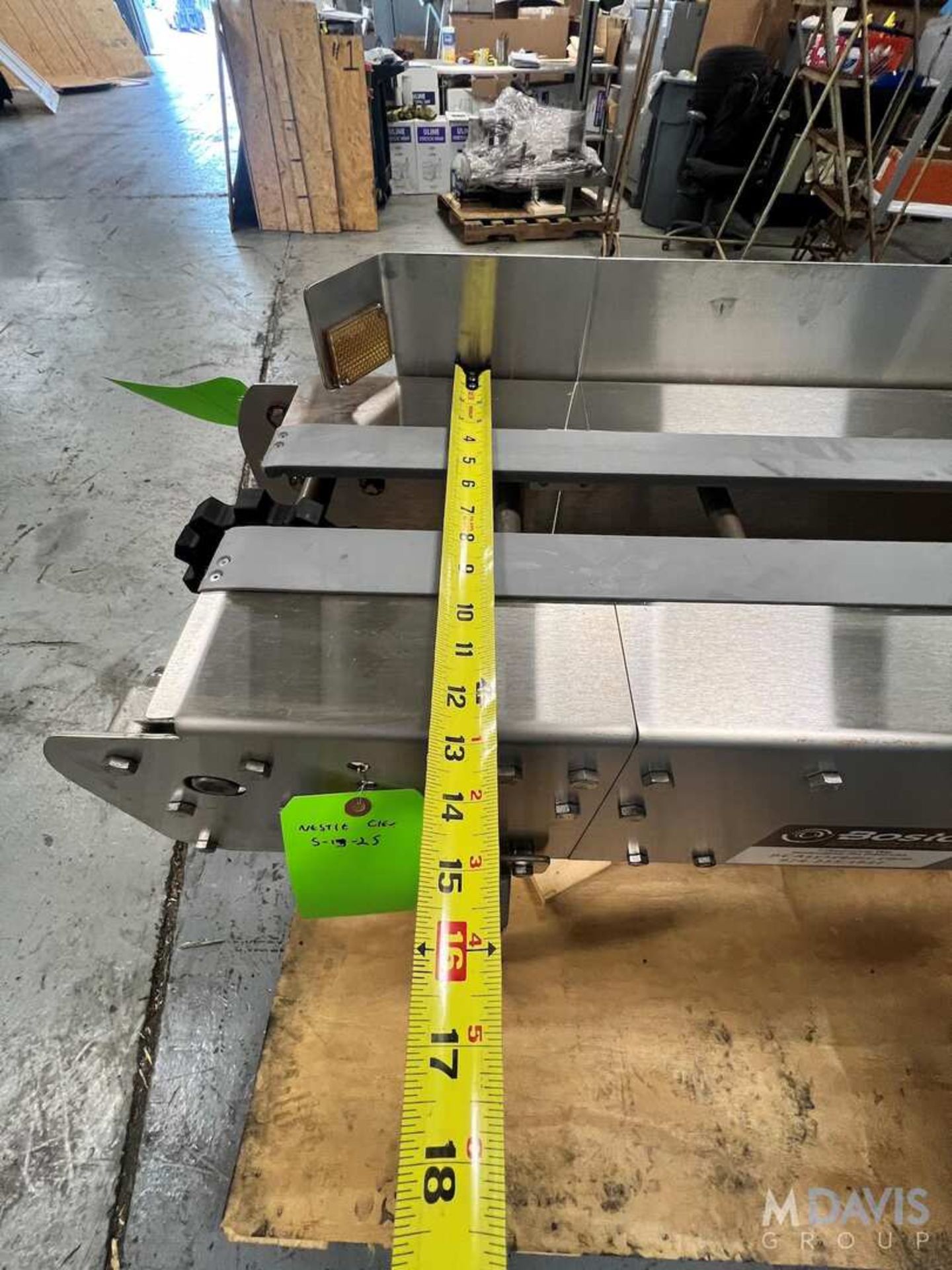 STRAIGHT SECTION OF B OSTON CONVEYOR WITH (3) ROLLS OF INTRALOX STYLE CONVEYOR, APPROX. 63 IN. L X 1 - Image 6 of 7