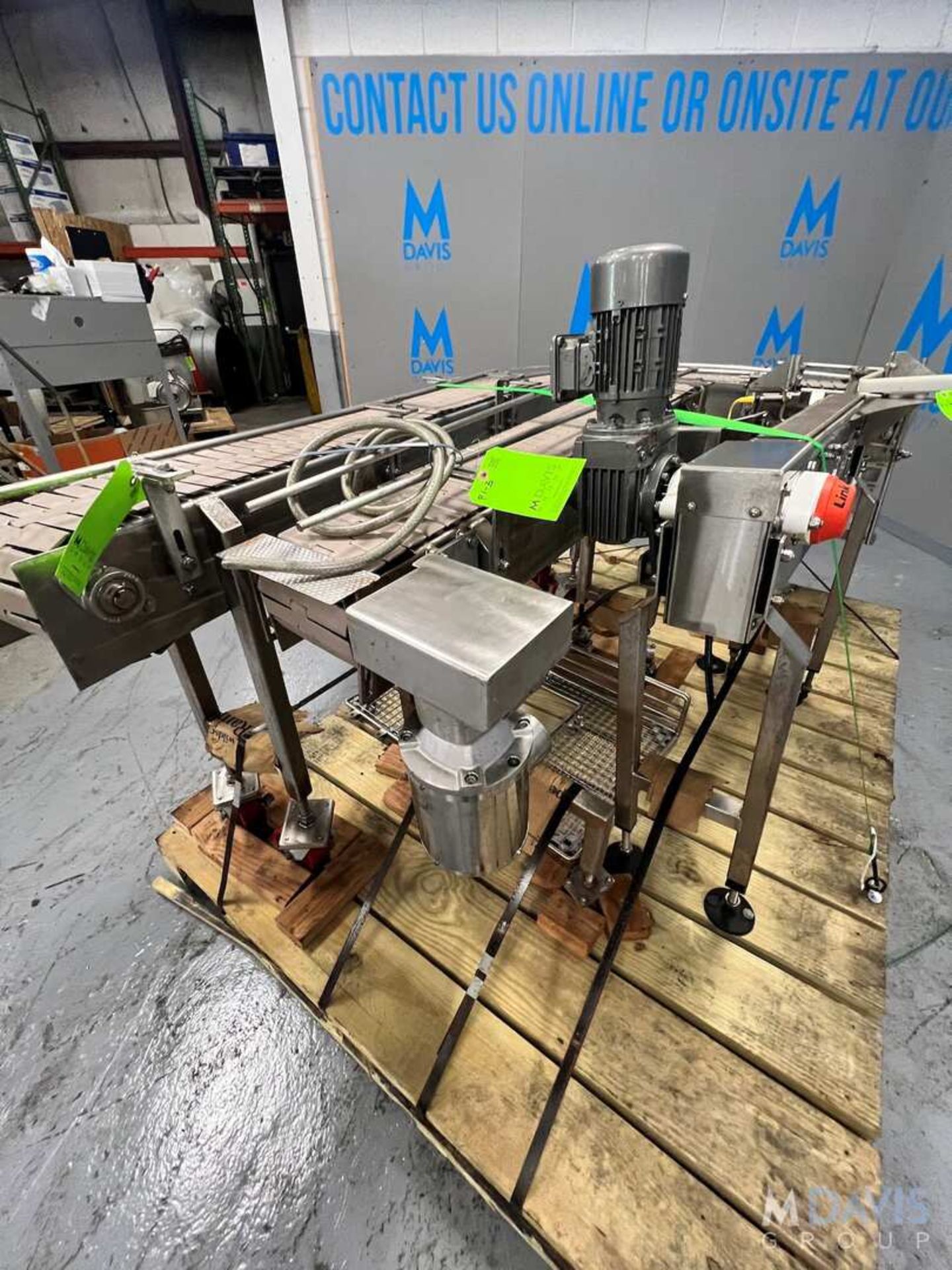 (3) SECTIONS OF CONVEYOR (2) STRAIGHT AND (1) 90 DEGREE, 90 DEGREE APPROX. 90 IN. LX 8 IN. W, STRAI - Image 22 of 25