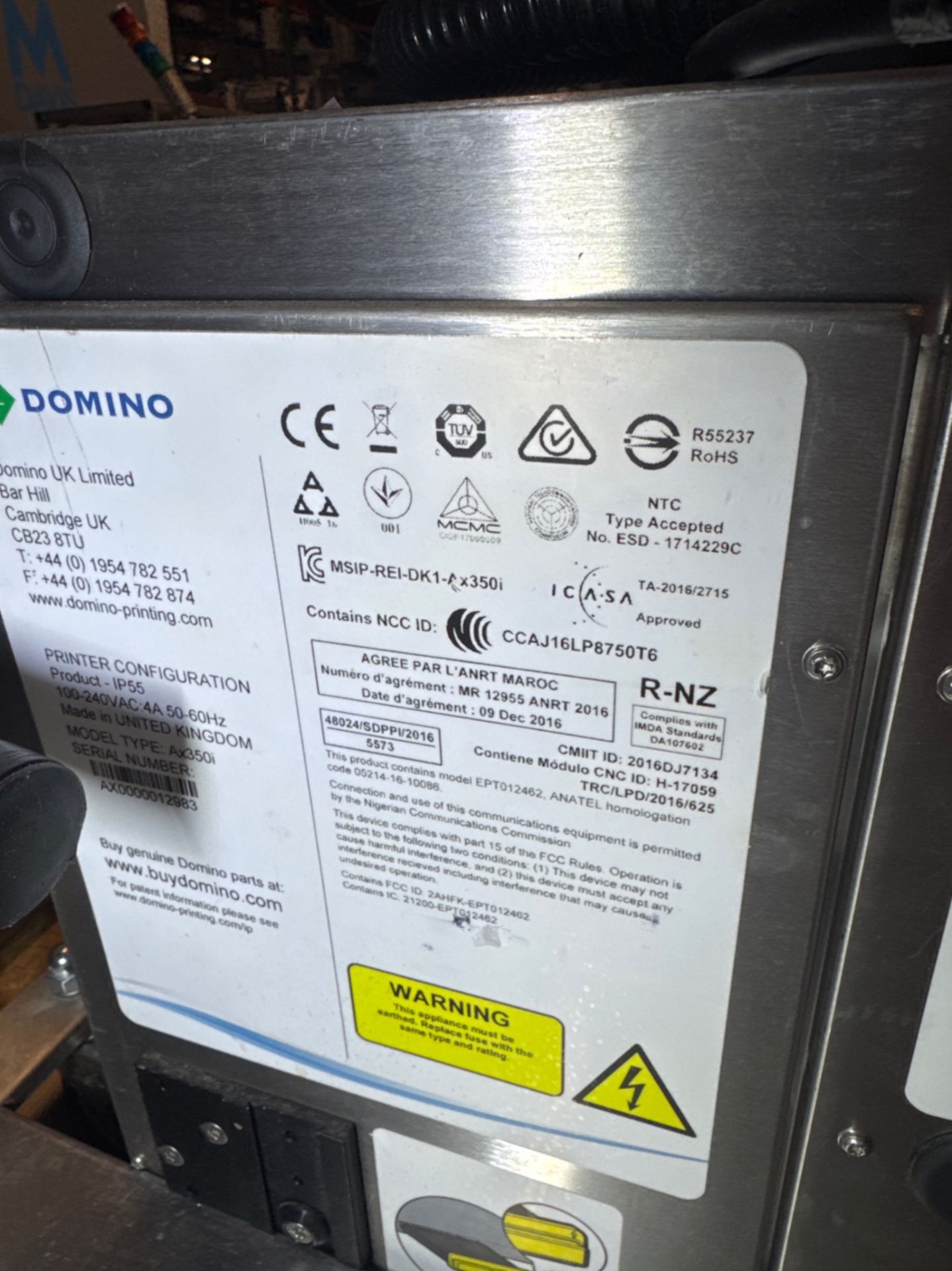 Domino Ink Jet Coder - Image 6 of 6
