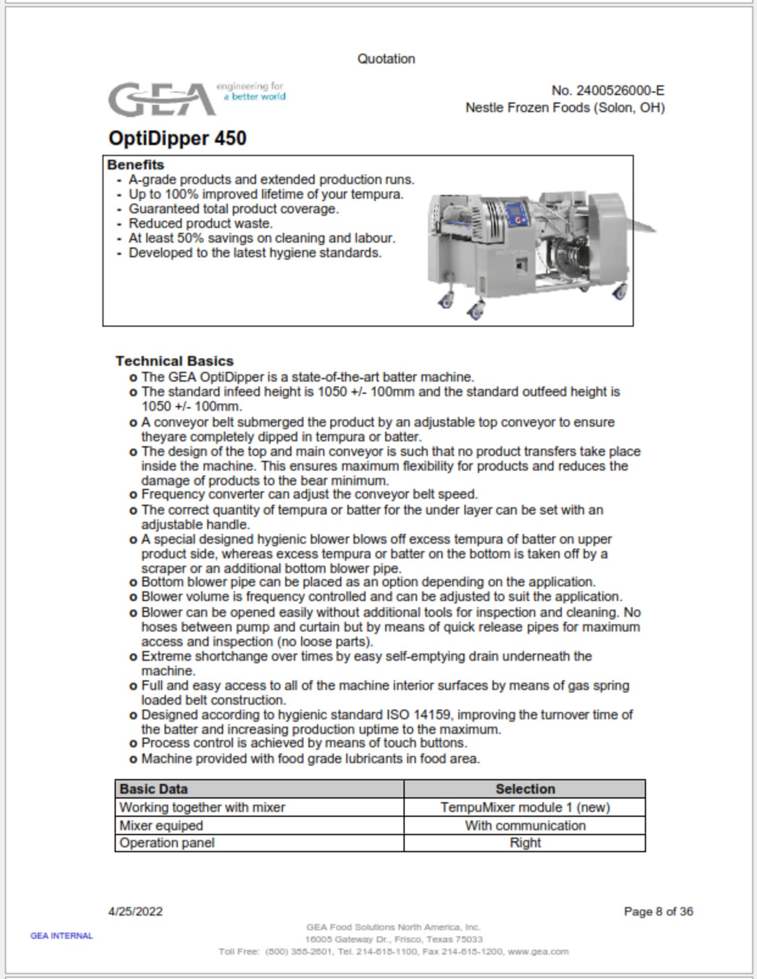 2022 GEA OptiDipper Tempura & Batter Applicator - Image 18 of 19