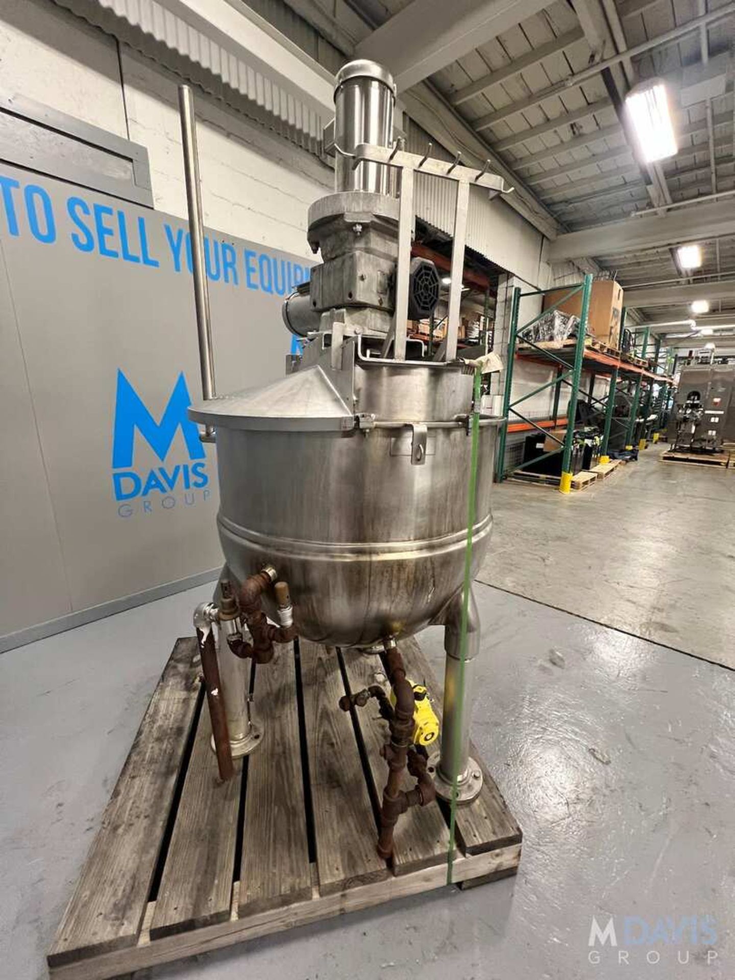 GROEN S/S DUAL MOTION JACKETED KETTLE, SWEEP SCRAPE AGITATION AND PROP STYLE AGITATION (INVENTORY # - Image 8 of 27