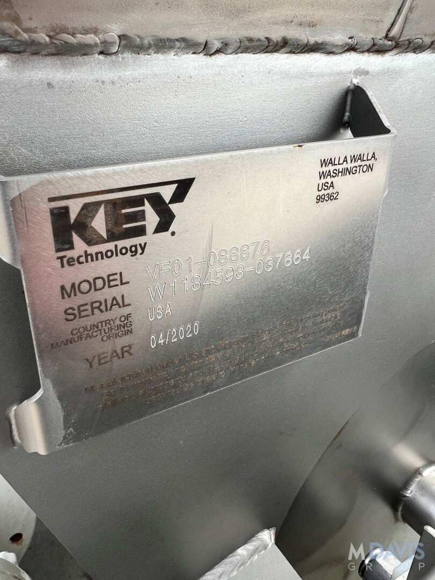 2020 KEY TECHNOLOGIES VIBRATORY CONVEYOR WITH VISION INSPECTION SYSTEM, MODEL SH01-088663, S/N W1134 - Image 9 of 26