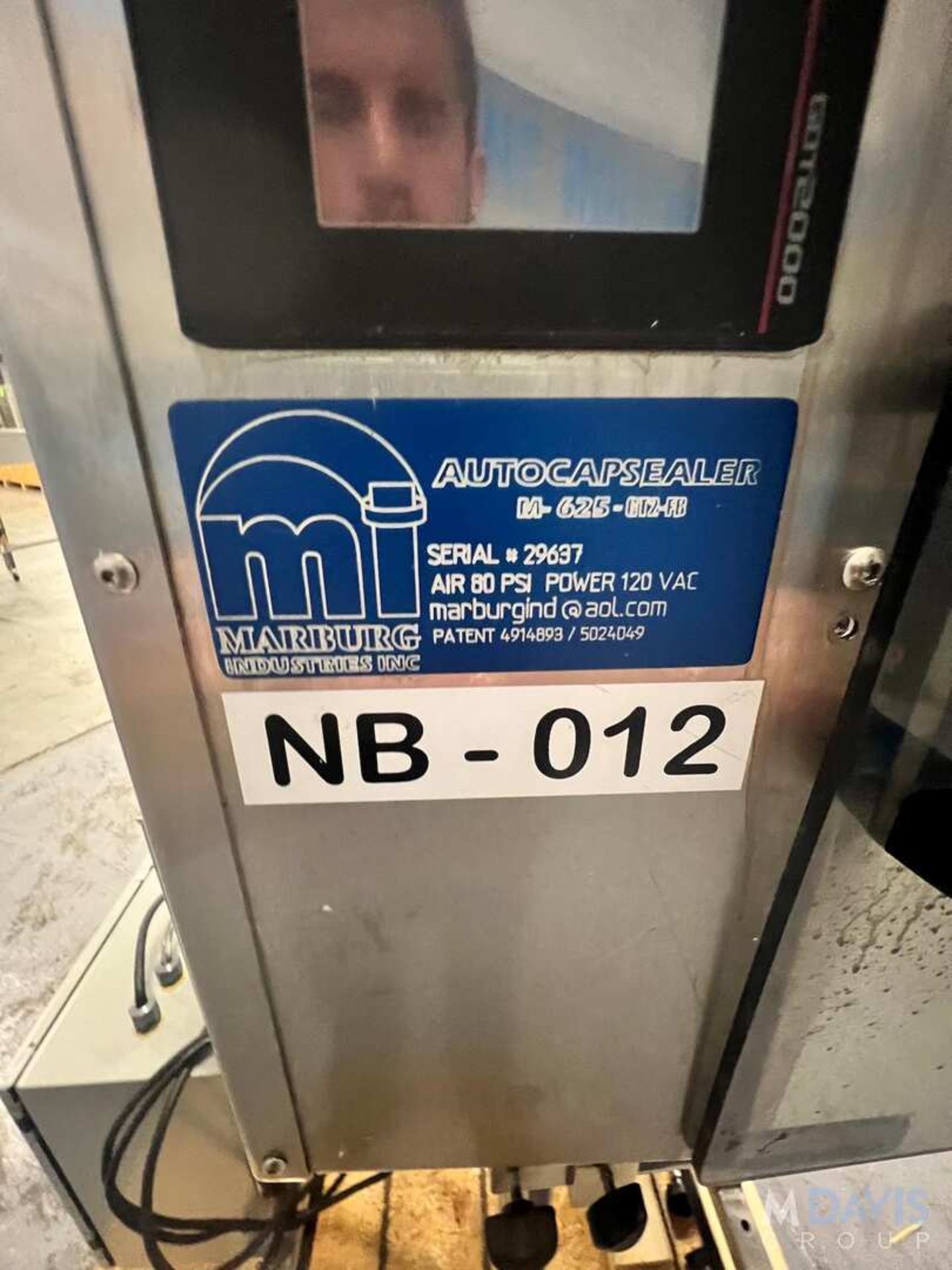 MARBURG S/S AUTOCAP SEALER / NECK BANDER, MODEL M-625-CT2-FB, S/N 29637, ALLEN BRADLEY CONTROLS (IN - Image 8 of 14