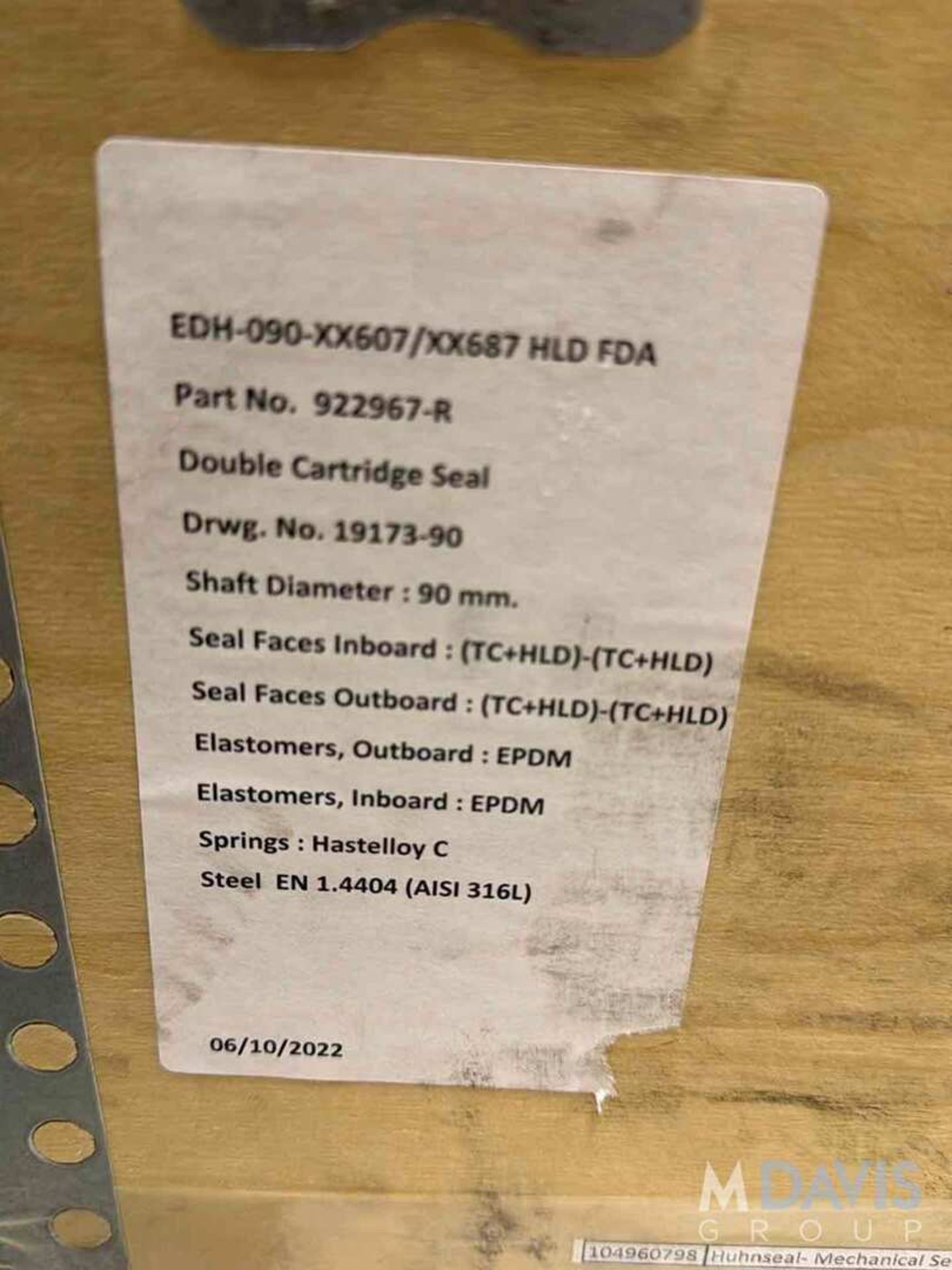 LOT OF (4) HUHNSEAL SIEFER EMULSIFIER SEALS - Image 6 of 9