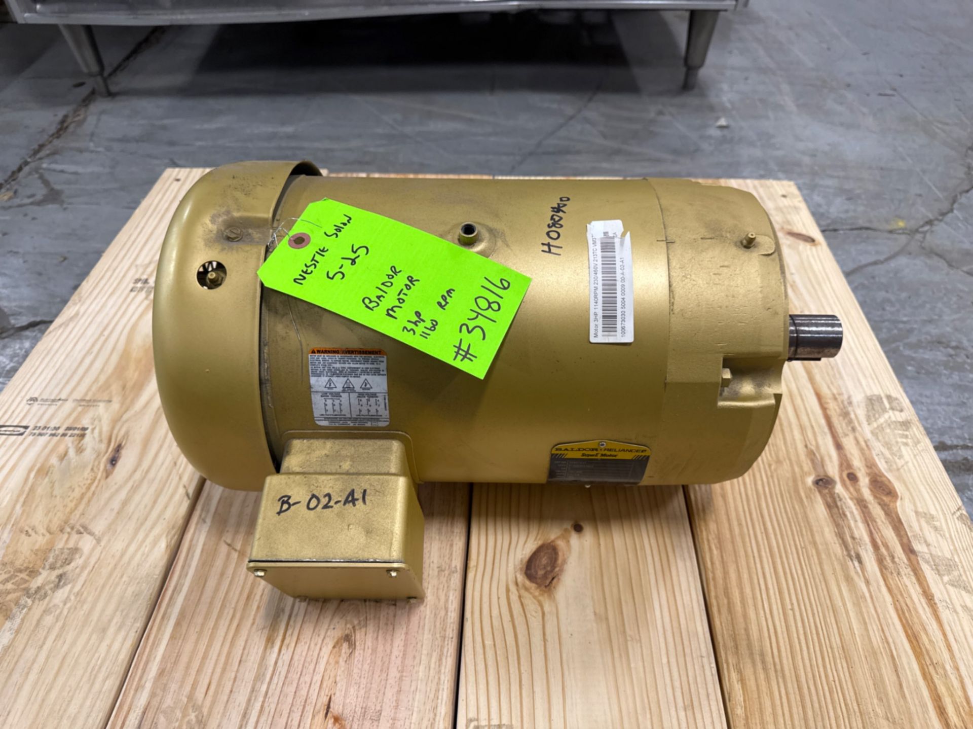 BALDOR 3 HP MOTOR - Image 2 of 6
