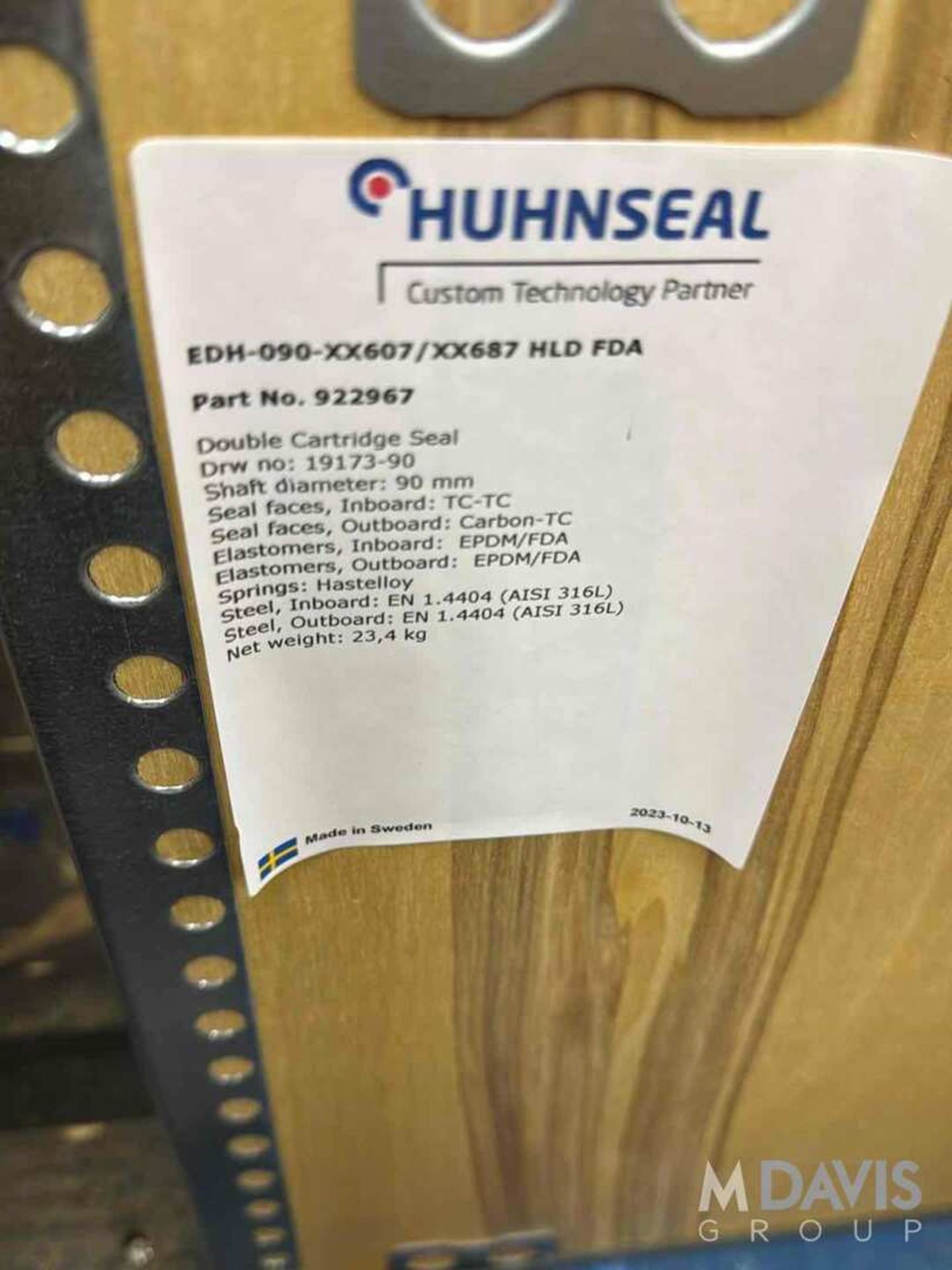 LOT OF (4) NEW HUHNSEAL SIEFER EMULSIFIER SEALS - Image 9 of 10