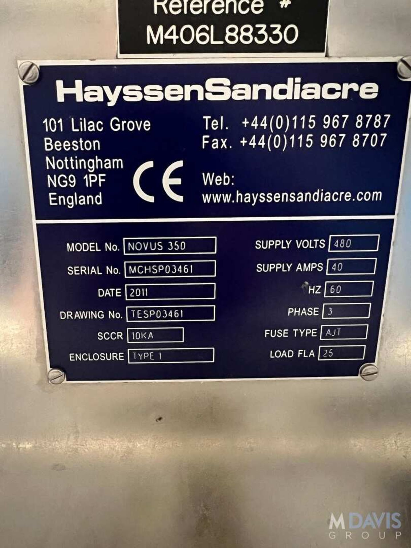 BARRY-WEHMILLER HAYSSEN SANDIACRE VERTICAL FORM FILL SEAL BAGGER, MODEL NOVUS 350, S/N MCHSP03461 (I - Image 8 of 12