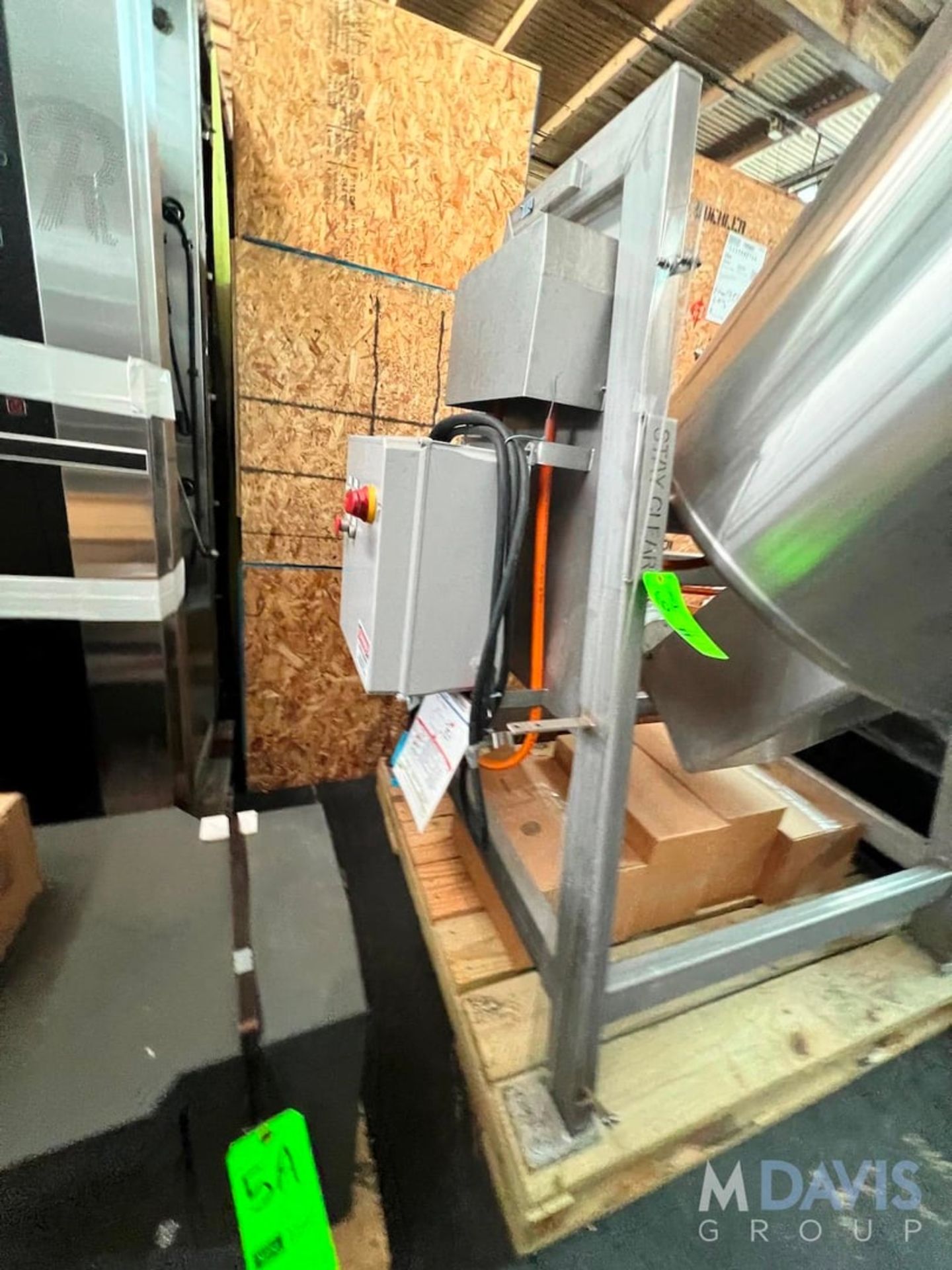 MILLARD MFG CORP S/S CONTINUOUS ROTARY COATING DRUM / TUMBLE MIXER, MODEL 001, S/N 112566, BELIEVED - Image 6 of 7