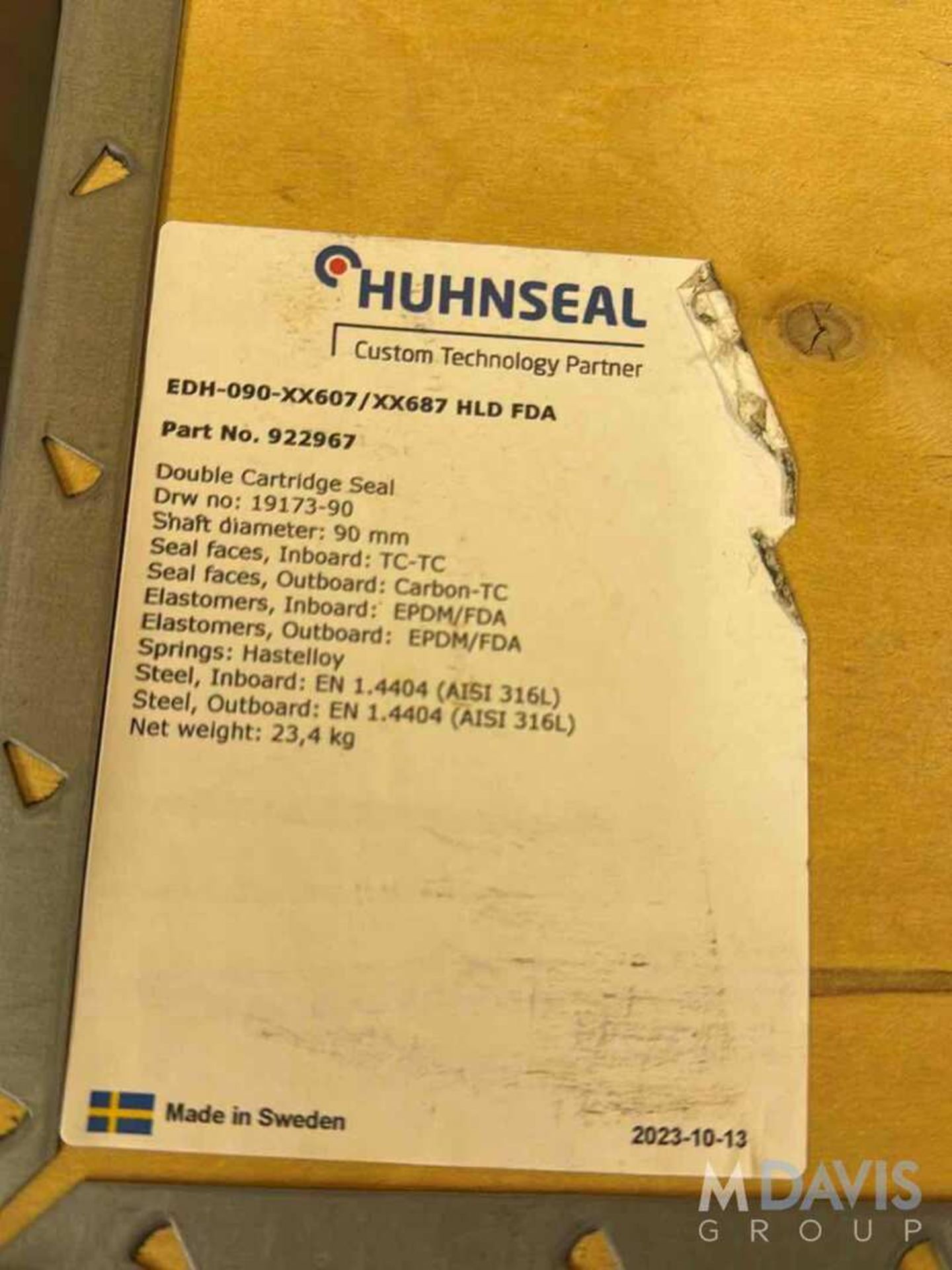 LOT OF (4) NEW HUHNSEAL SIEFER EMULSIFIER SEALS - Image 6 of 10
