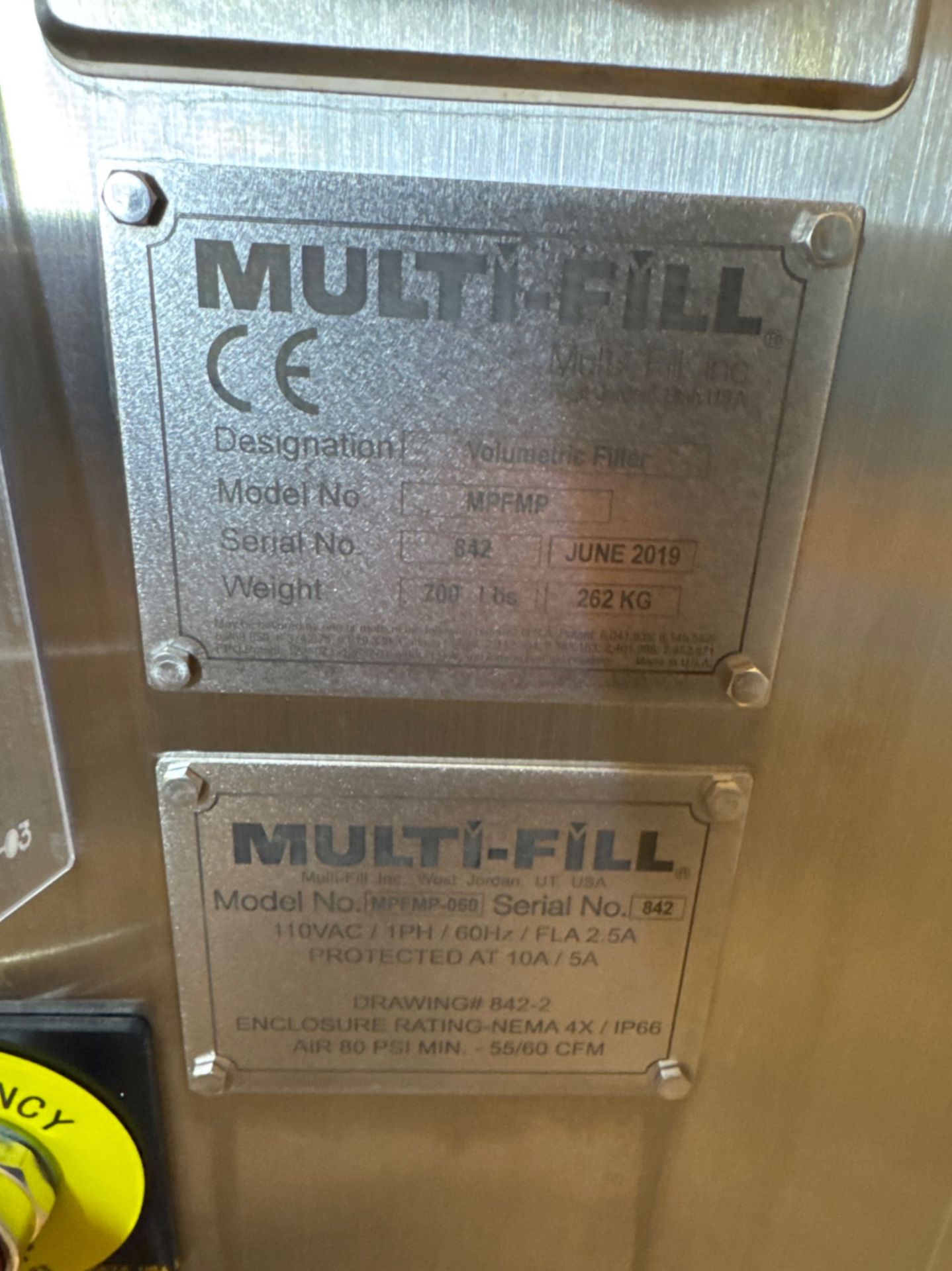 2019 MULTI-FILL S/S VOLUMETRIC FILLER - Image 11 of 12